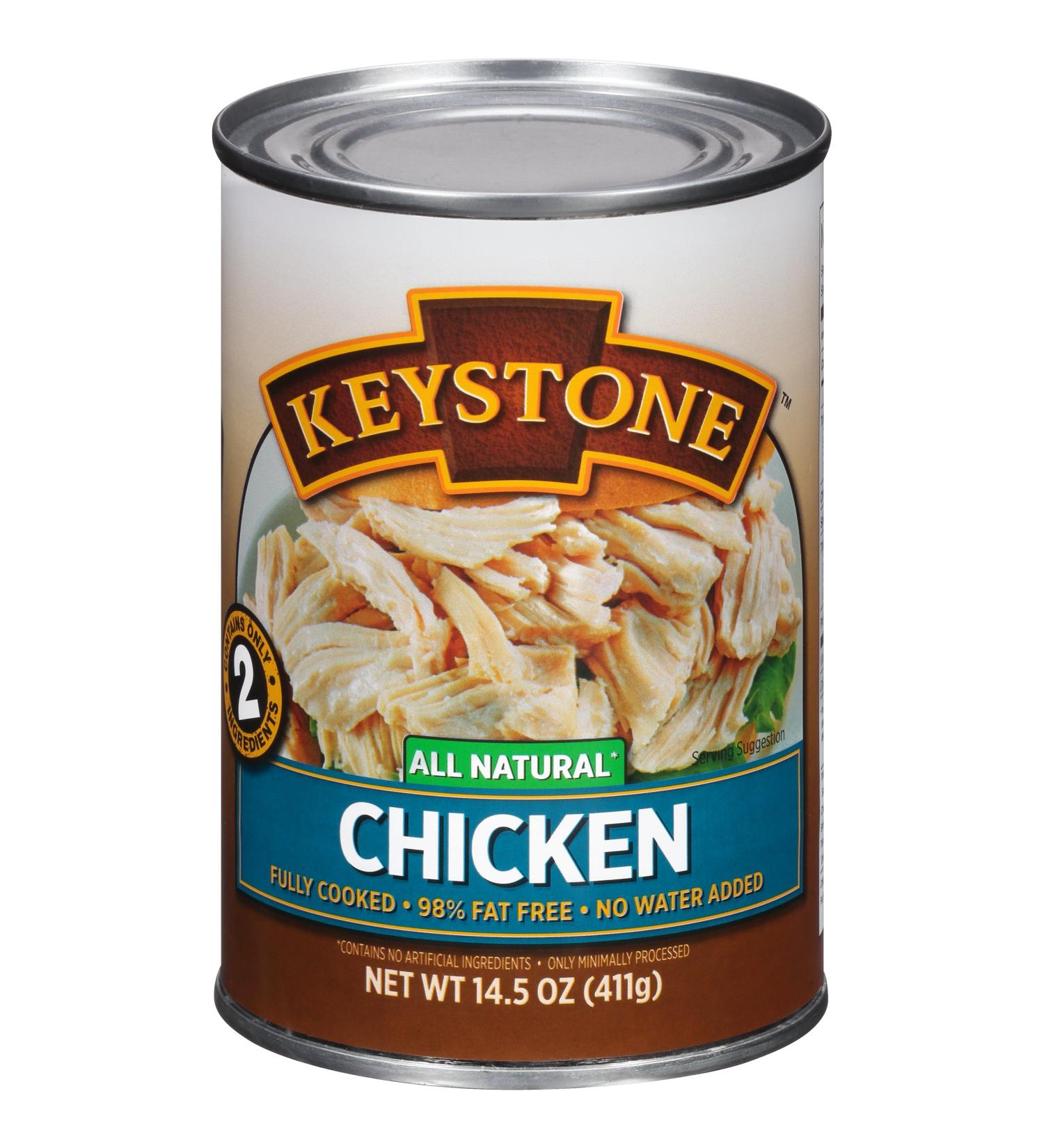 Keystone Meats All Natural Canned Chicken - 14.5 oz | Premium Quality, Convenient & Ready-to-Eat - Buy Online on SooperMarket.com