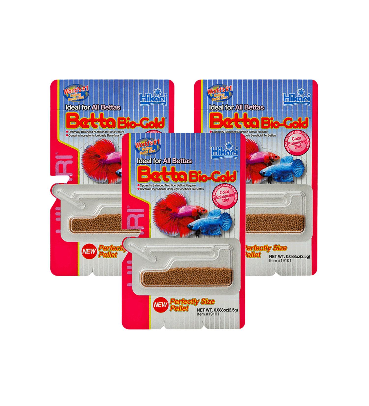 Hikari Betta Bio-Gold Baby Pellets Fish Food 3 Pack Bundle - Bonus Pack for Healthy and Vibrant Bettas - Buy Online on SooperMarket.com