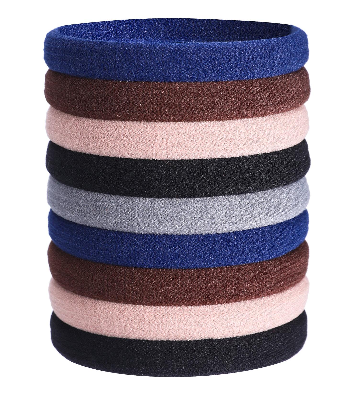 20 Large Stretch Hair Ties for Thick, Heavy, and Curly Hair - Ponytail Holders in Mixed Colors - Buy Online on SooperMarket.com