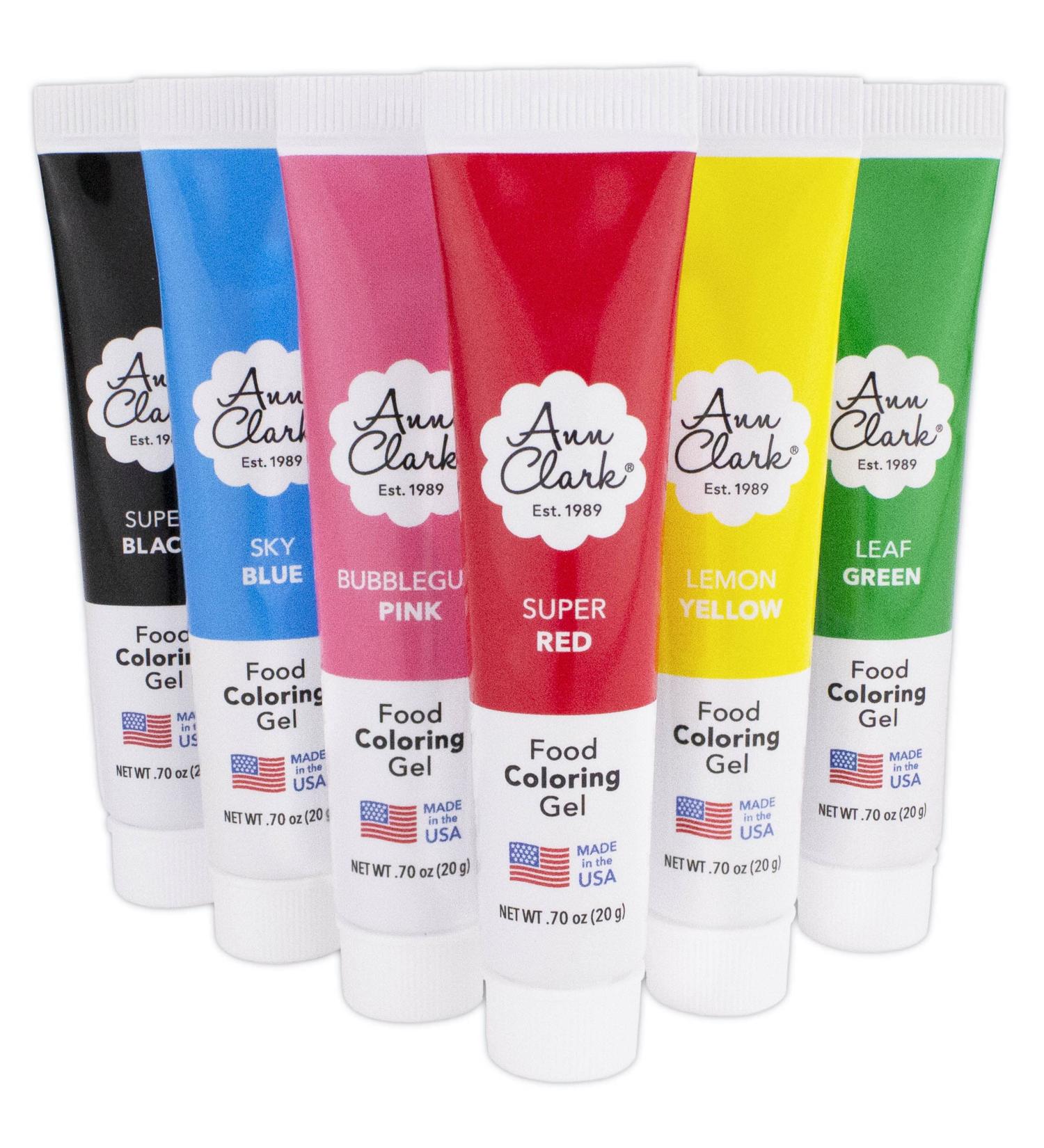 Ann Clark Professional-Grade Food Coloring Gel 6-Pack - Made in USA - Buy Online on SooperMarket.com