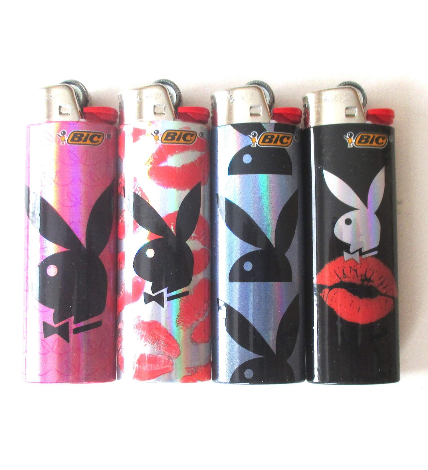 Bic Playboy Series Lighters Lot of 4