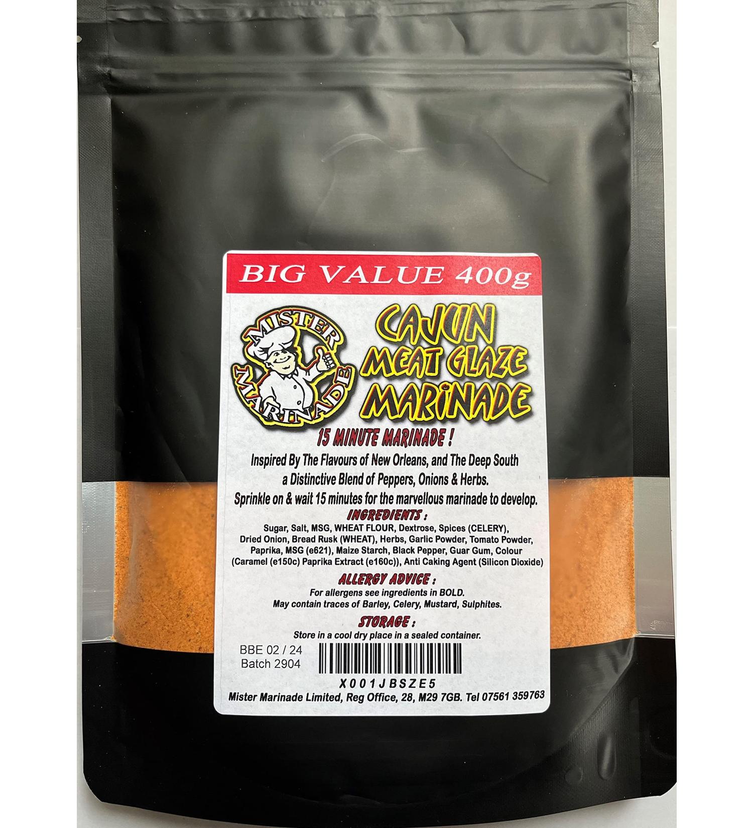 MISTER MARINADE Meat Glaze Marinade Big Value 400g BBQ Seasoning (Cajun)