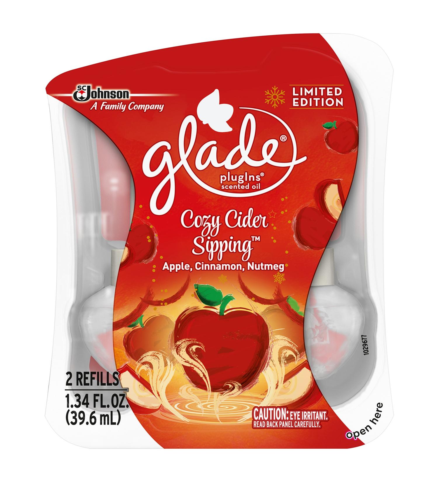 Glade Plugins Scented Oil Air Freshener Refill - Cozy Cider Sipping 1.34 oz | International Shipping Available - Buy Online on SooperMarket.com