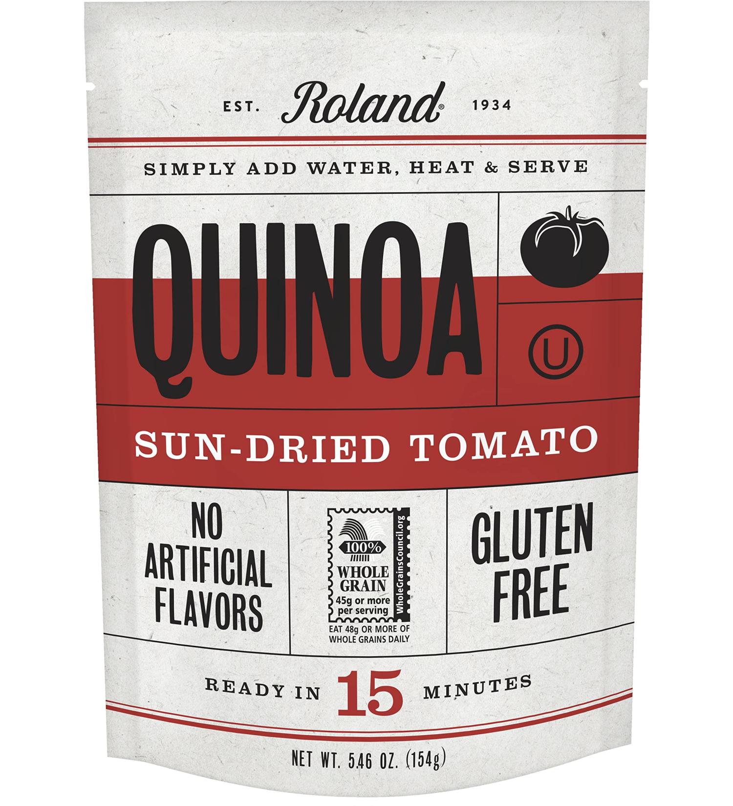 Roland Foods Sun-Dried Tomato Seasoned Quinoa - Gluten Free, Imported Specialty Food, 5.46 oz - Buy Online on SooperMarket.com