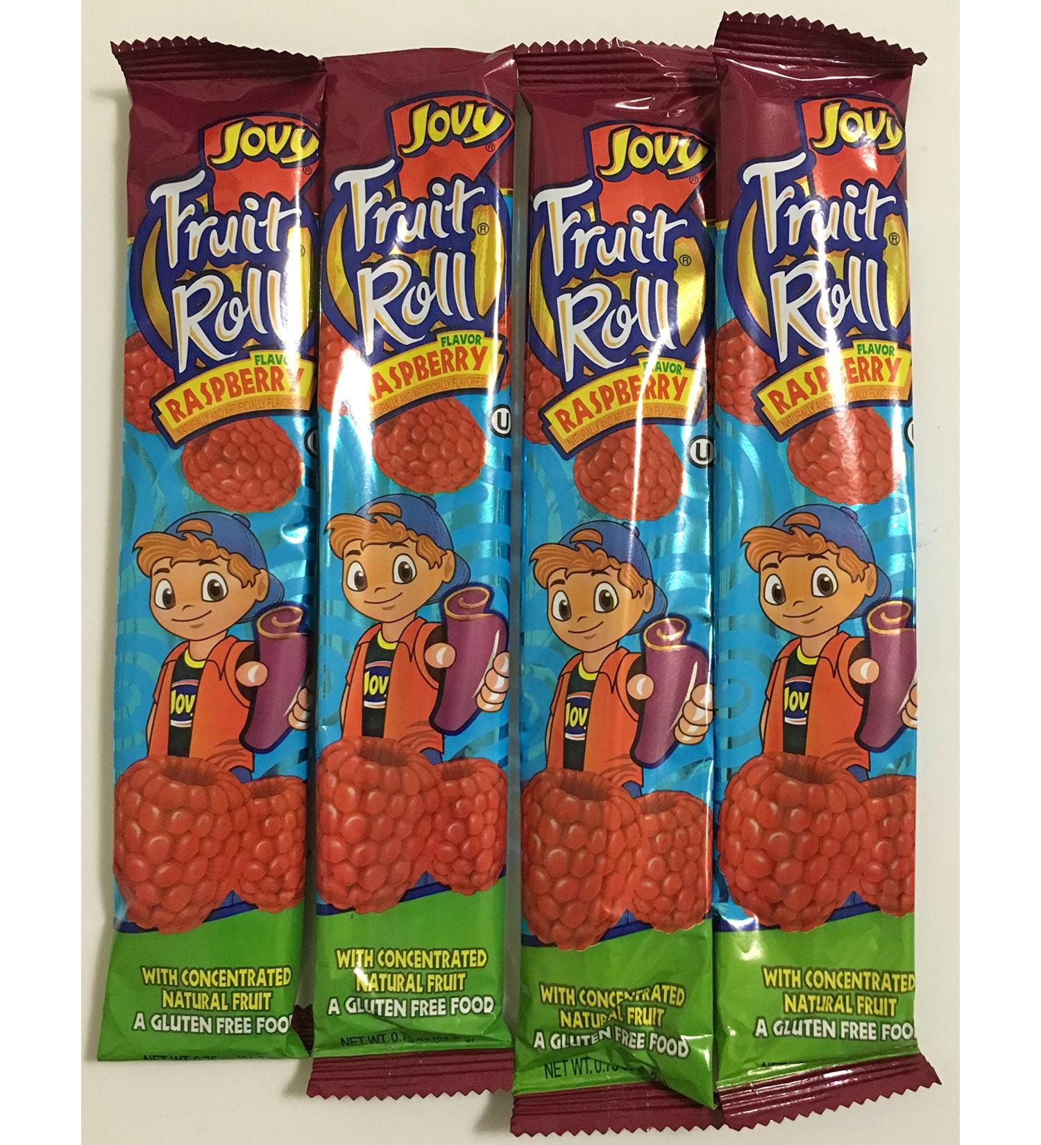 0.75oz Jovy Fruit Roll Snack, Raspberry (16 Single Packets Per Order)