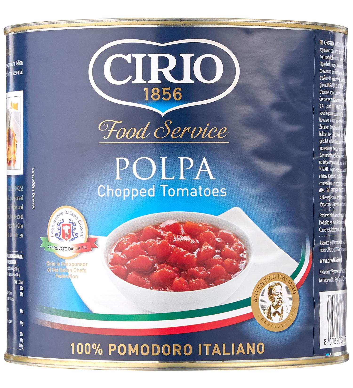 Batchelors Cirio Polpa Chopped Tomatoes 2.5 kg - Buy Online on SooperMarket.com