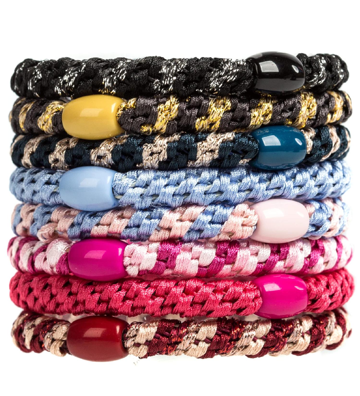 Buy AXEN 8PCS Elastic Hair Ties for Women & Girls | Soft Cotton Ponytail Holders for Thick & Curly Hair | Mix Colors Available - International Shipping - Buy Online on SooperMarket.com