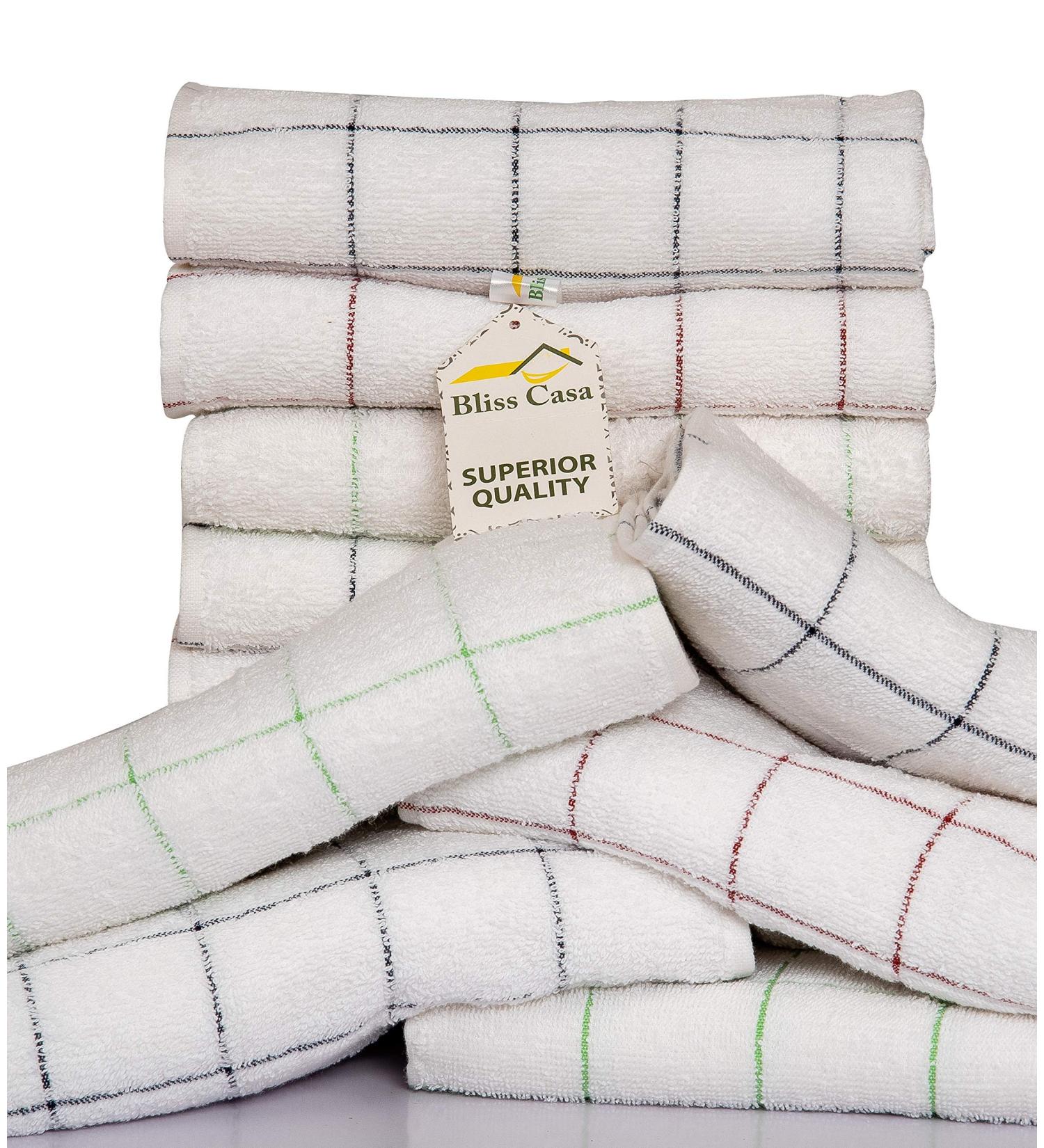 Bliss Casa Luxury Washcloth Set - 12x12 Inch, 12 Pack, 500 GSM, Highly Absorbent - Multipurpose Bathroom & Face Towels - Buy Online on SooperMarket.com