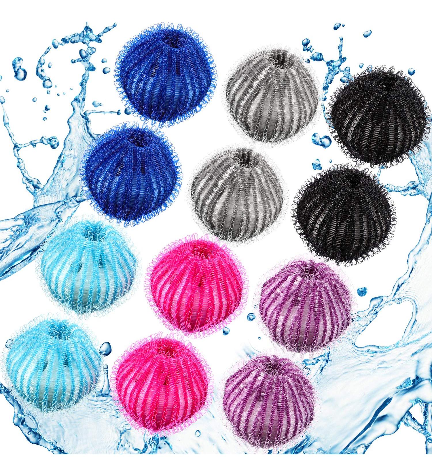 Pet Hair Remover Laundry Balls - Reusable Dryer Balls for Lint Removal - 6 Colors (12 count) - Buy Online on SooperMarket.com