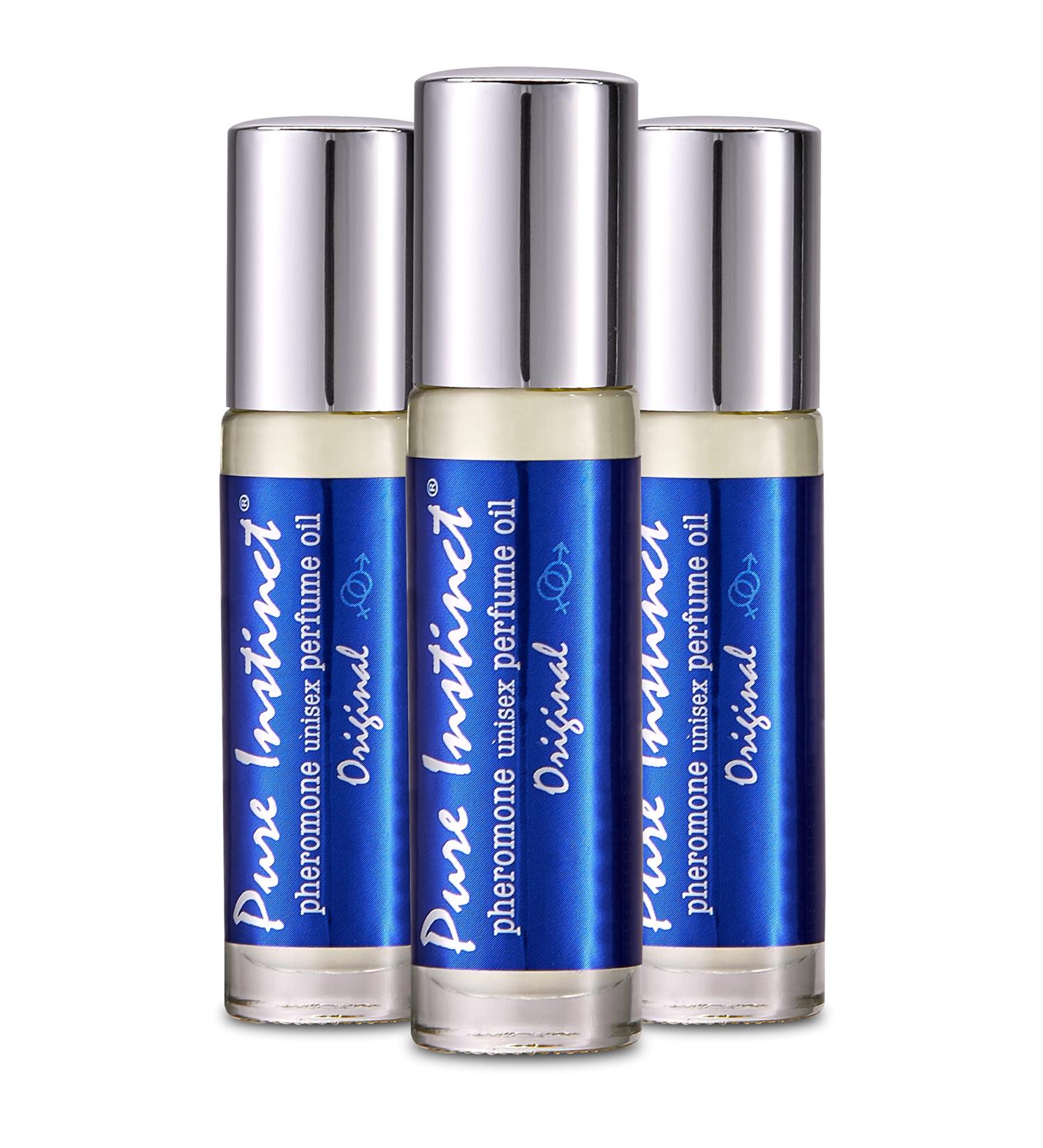 Pure Instinct Roll-On (3-Pack) | Pheromone Infused Essential Oil Perfume for Men and Women | TSA Friendly - Buy Online on SooperMarket.com