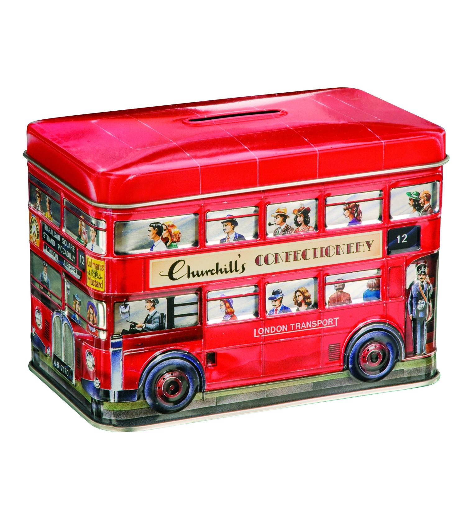 Churchill's Confectionery London Bus Money Box Tin with Toffees 200 g - Buy Online on SooperMarket.com