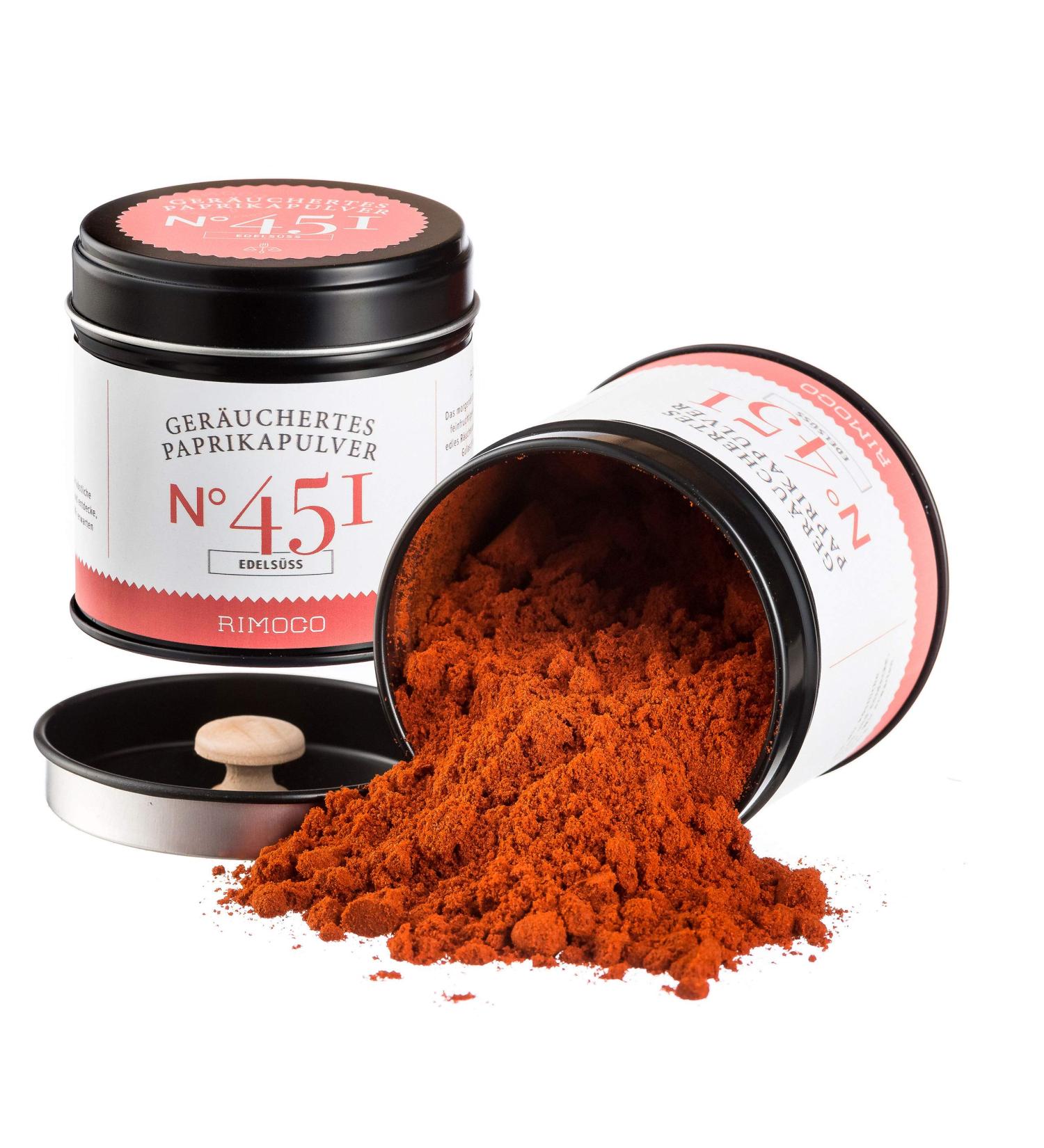 Rimoco N 451 Organic Smoked Paprika Powder - Sweet & Finely Ground | Piment n de la Vera (Spain) | 70g Elegant Spice Jar | DE- KO-007 - Buy Online on SooperMarket.com