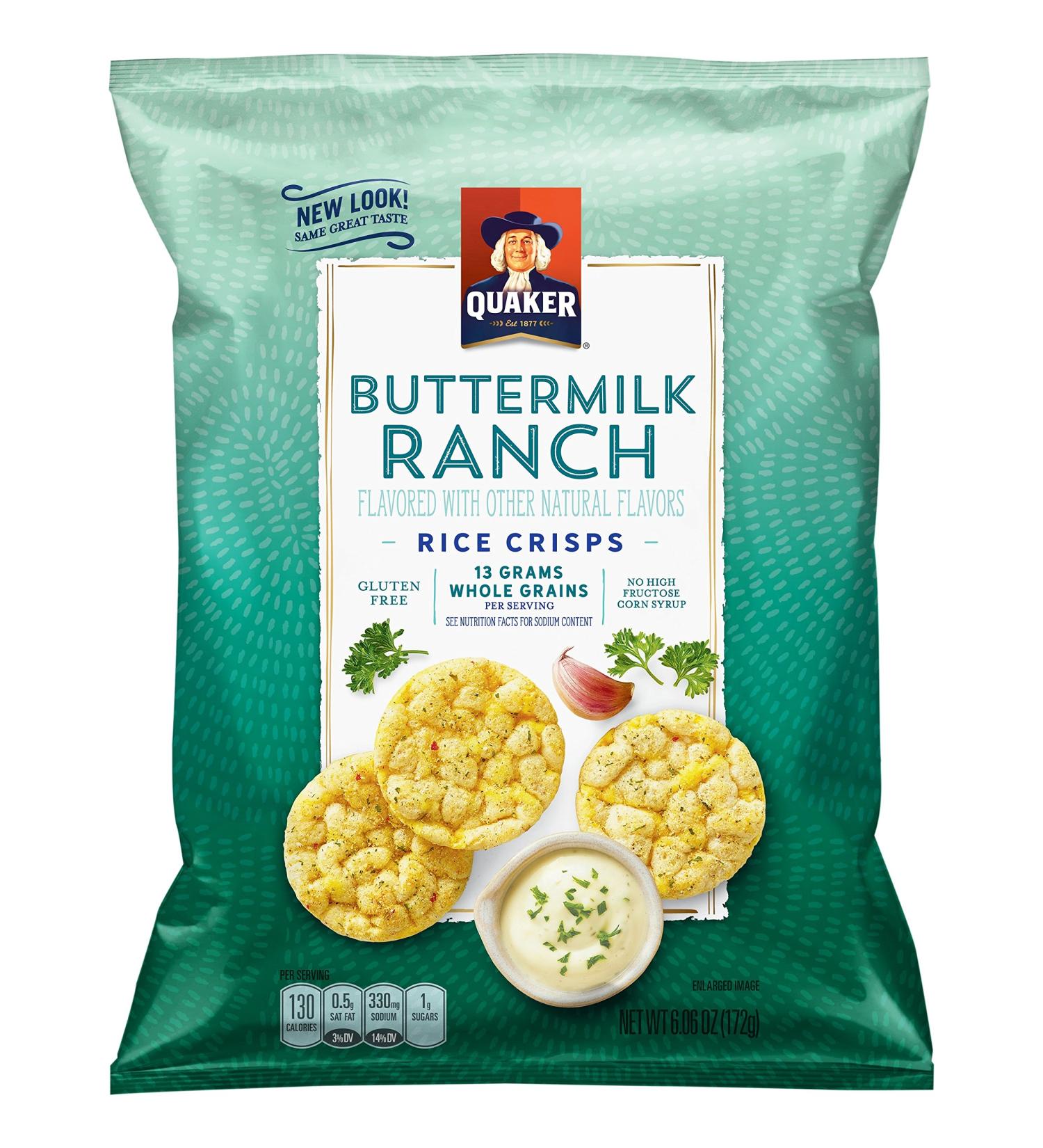 Quaker Rice Crisps Gluten Free Buttermilk Ranch 6.06oz Bags - 6 Pack - Buy Online on SooperMarket.com