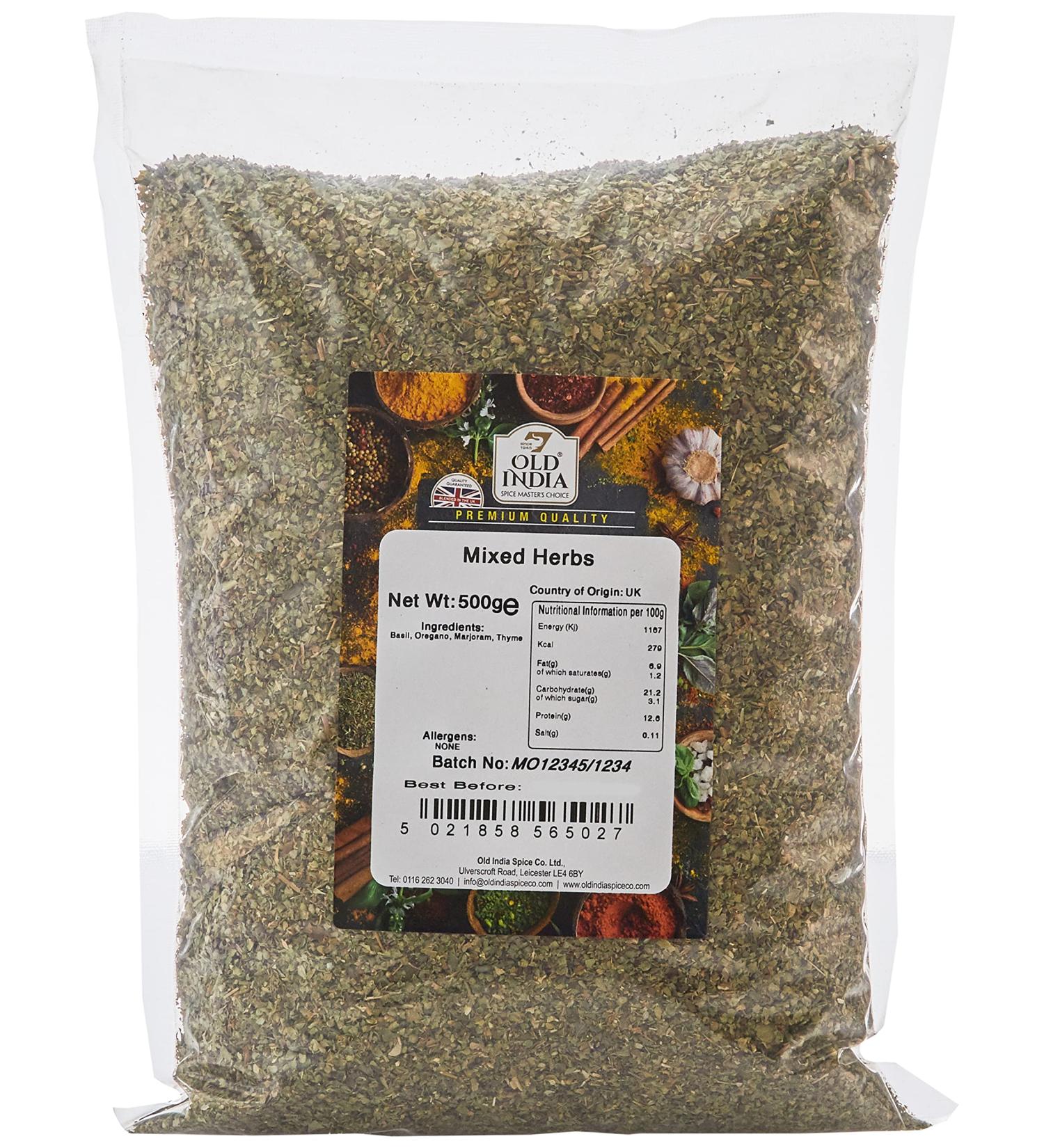 Old India Mixed Herbs 500g - Premium Quality Blend for Culinary Delights | Pack of 1 - Buy Online on SooperMarket.com