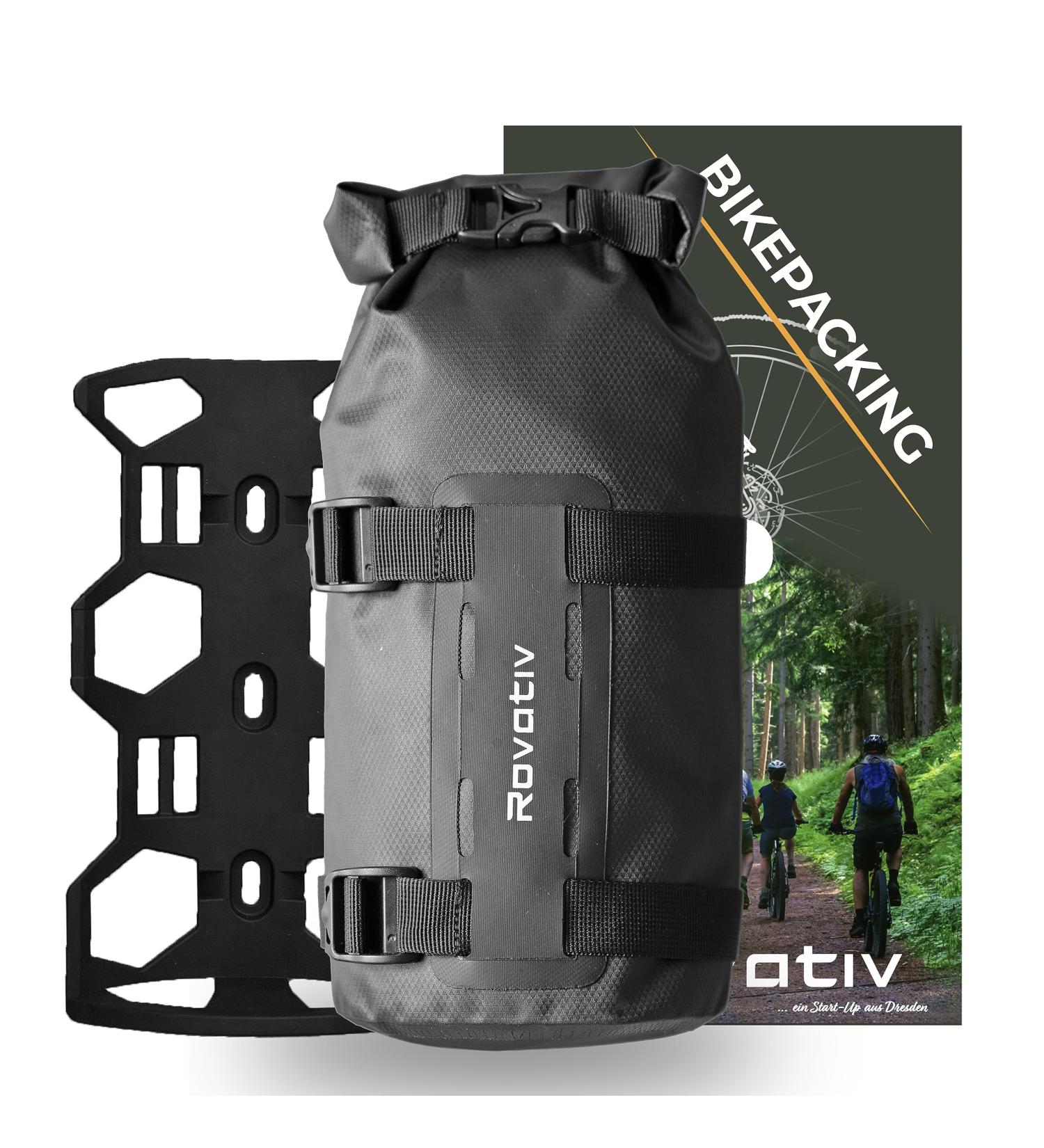 ROVATIV Bikepacking Forging Pack IT - 4.5L Waterproof Bicycle Fork Pocket & DRY BAG with Universal Holder | Shop Internationally - Buy Online on SooperMarket.com