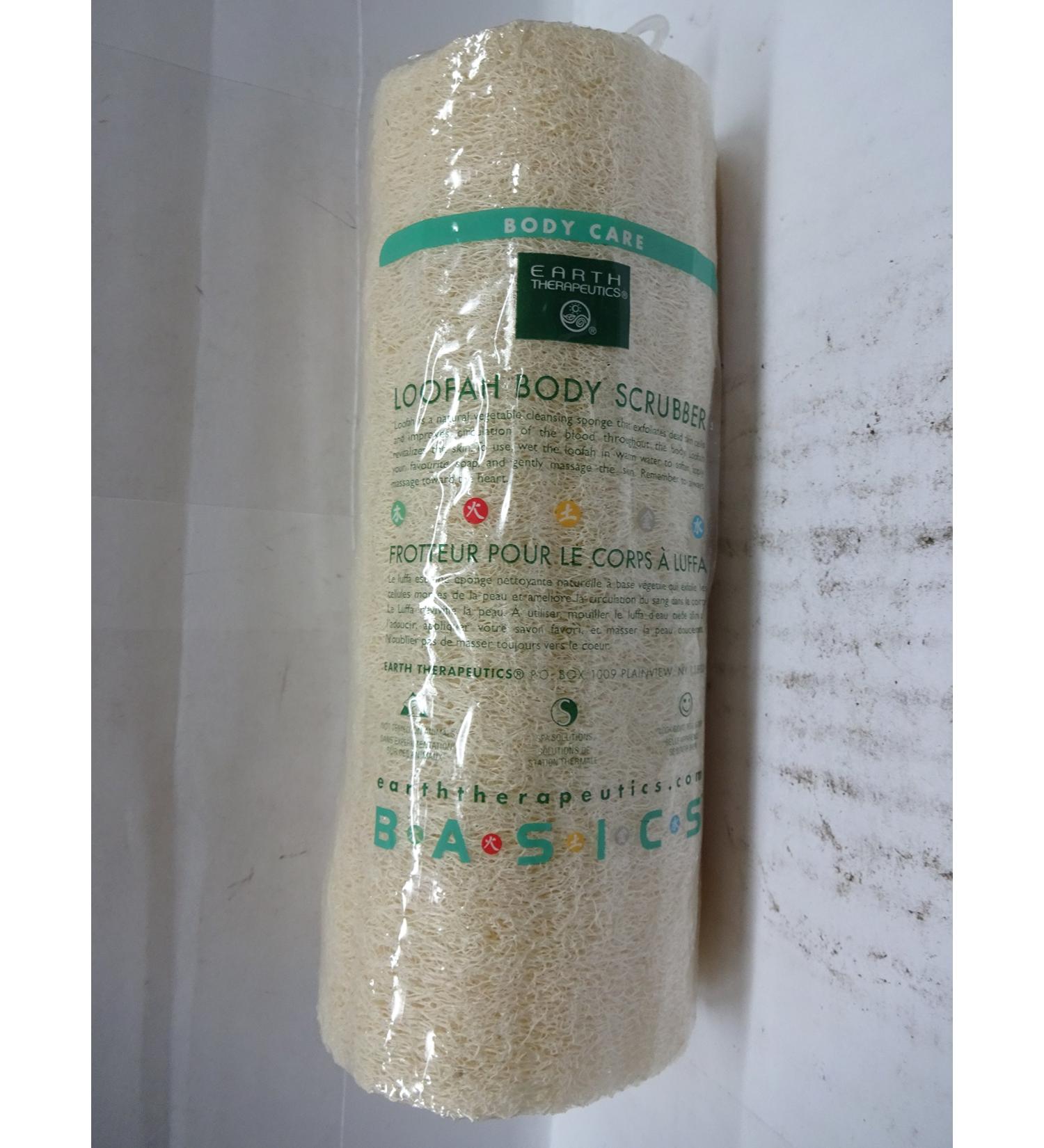 EARTH THERAPEUTICS LOOFAH BODY SCRUBBER 7 IN  CT5