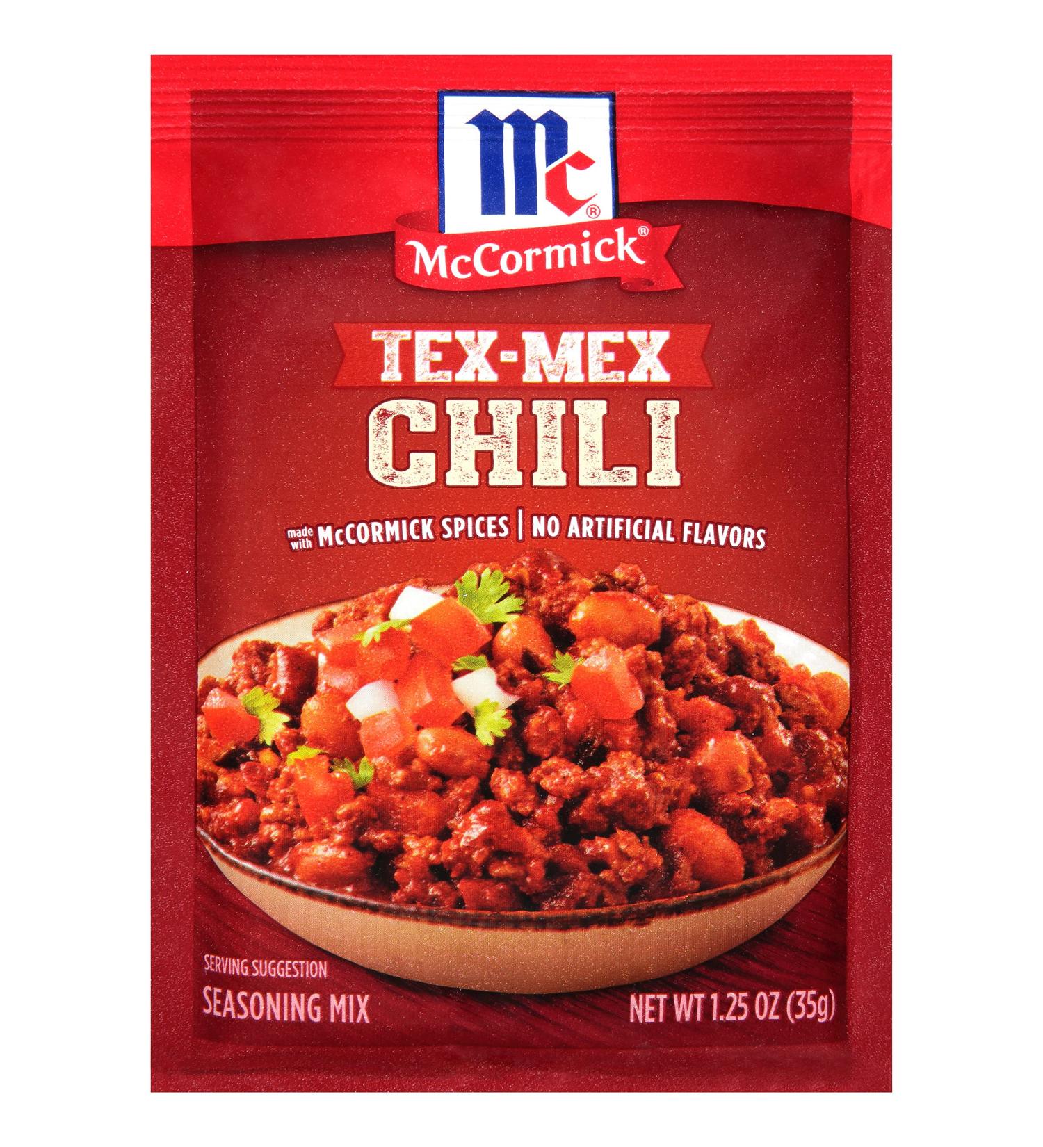 McCormick Tex-Mex Chili Seasoning Mix 1.25 oz - Pack of 12 | 18 Ounces Total - Buy Online on SooperMarket.com