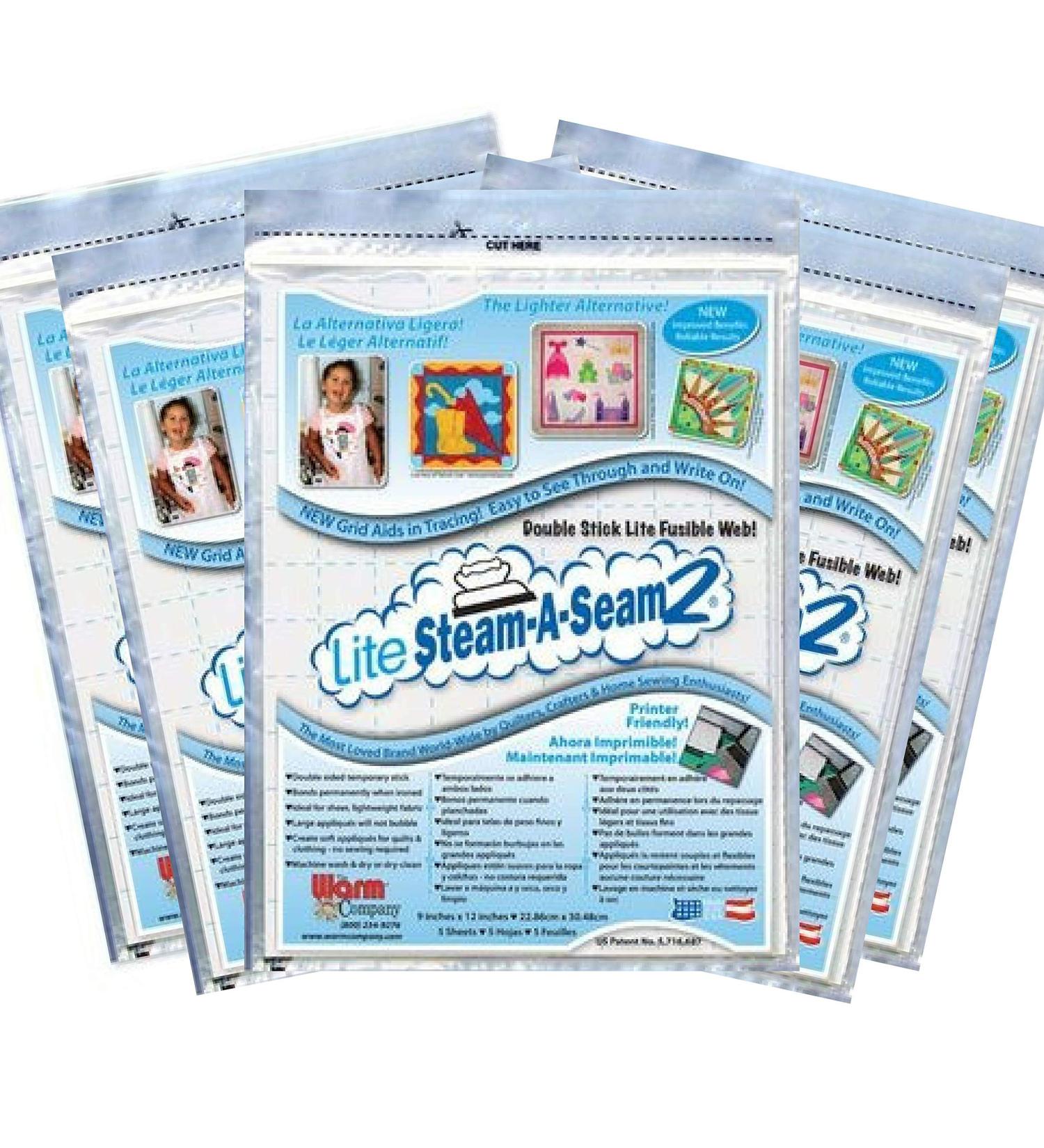 5 Pkgs Lite Steam-a-Seam 2 Double Stick Fusible Web - The Warm Company - Buy Online on SooperMarket.com