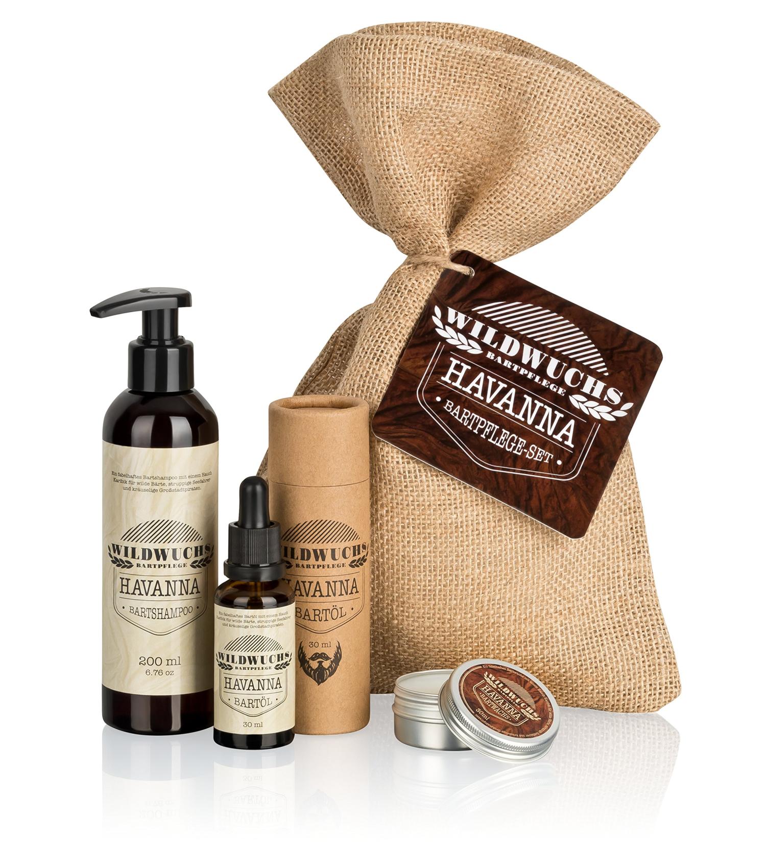 Wild Growth Beard Care - Havana Beard Care Set | Complete 3-Piece Beard Oil Set for Luxurious Grooming - Buy Online on SooperMarket.com