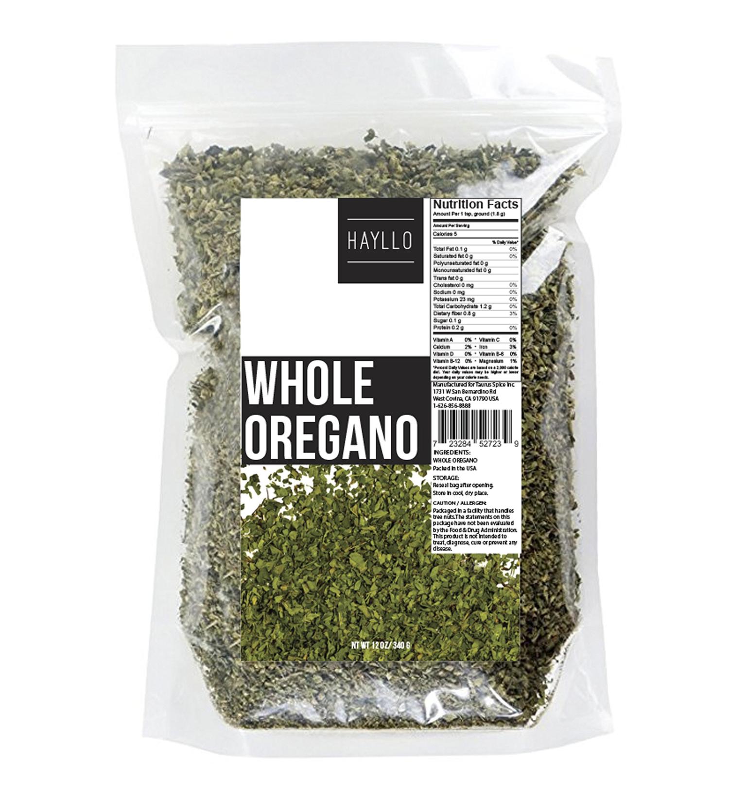 12 oz Whole Dried & Cut Mediterranean Oregano Leaves - Hayllo - Buy Online on SooperMarket.com
