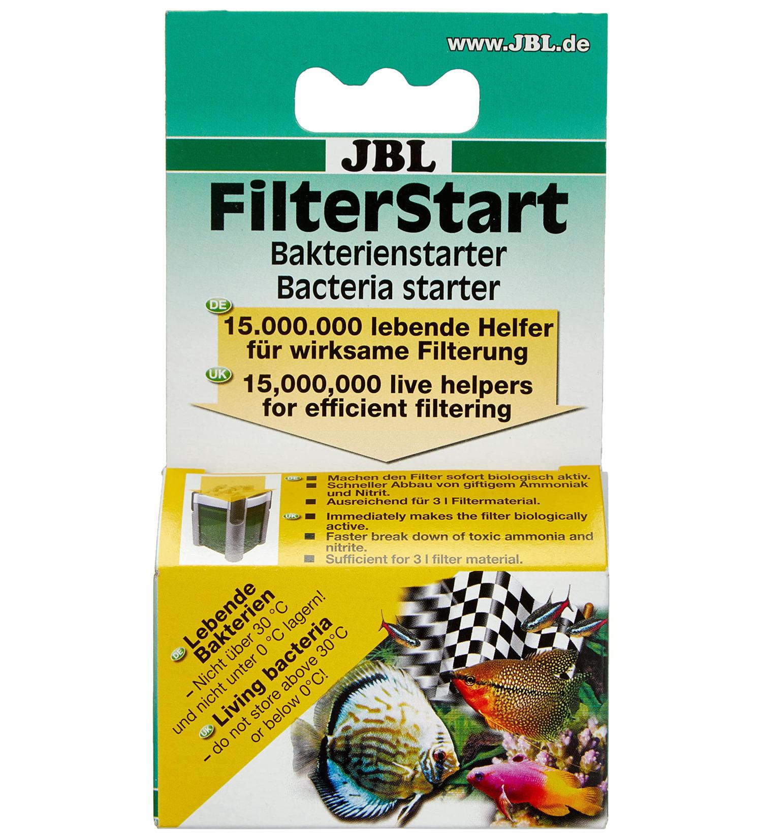 JBL Filter Start 25182 - Bacteria for Activated Aquarium Filters | 10ml for 3L Sweet & Sea Water - Buy Online on SooperMarket.com