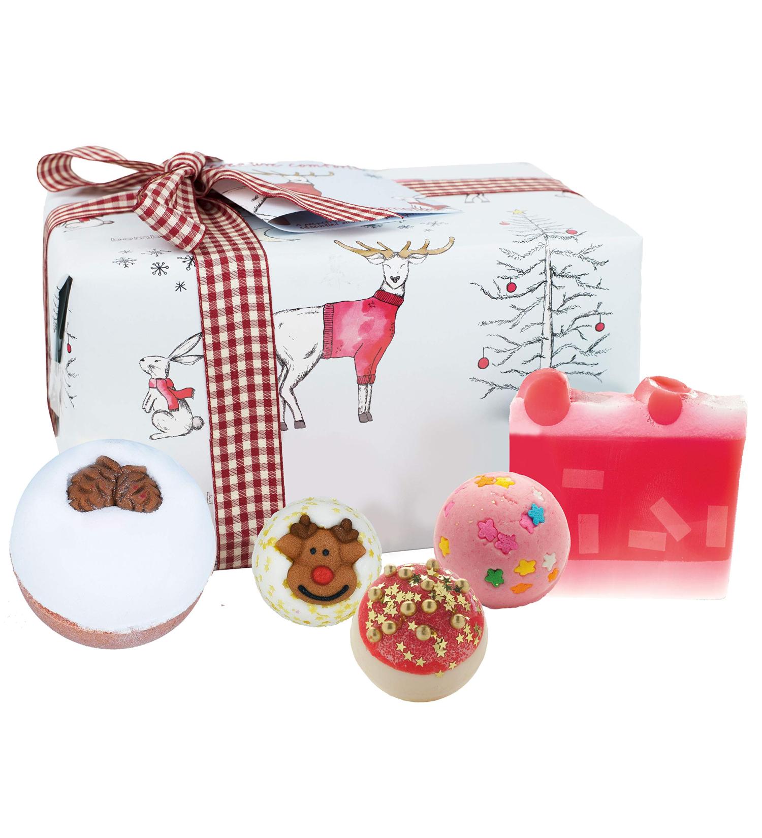 Bomb Cosmetics Creature Comforts Handmade Bath and Body Gift Pack - 5-Piece Set (350g) - Gingerbread Scent - Contents May Vary - Buy Online on SooperMarket.com