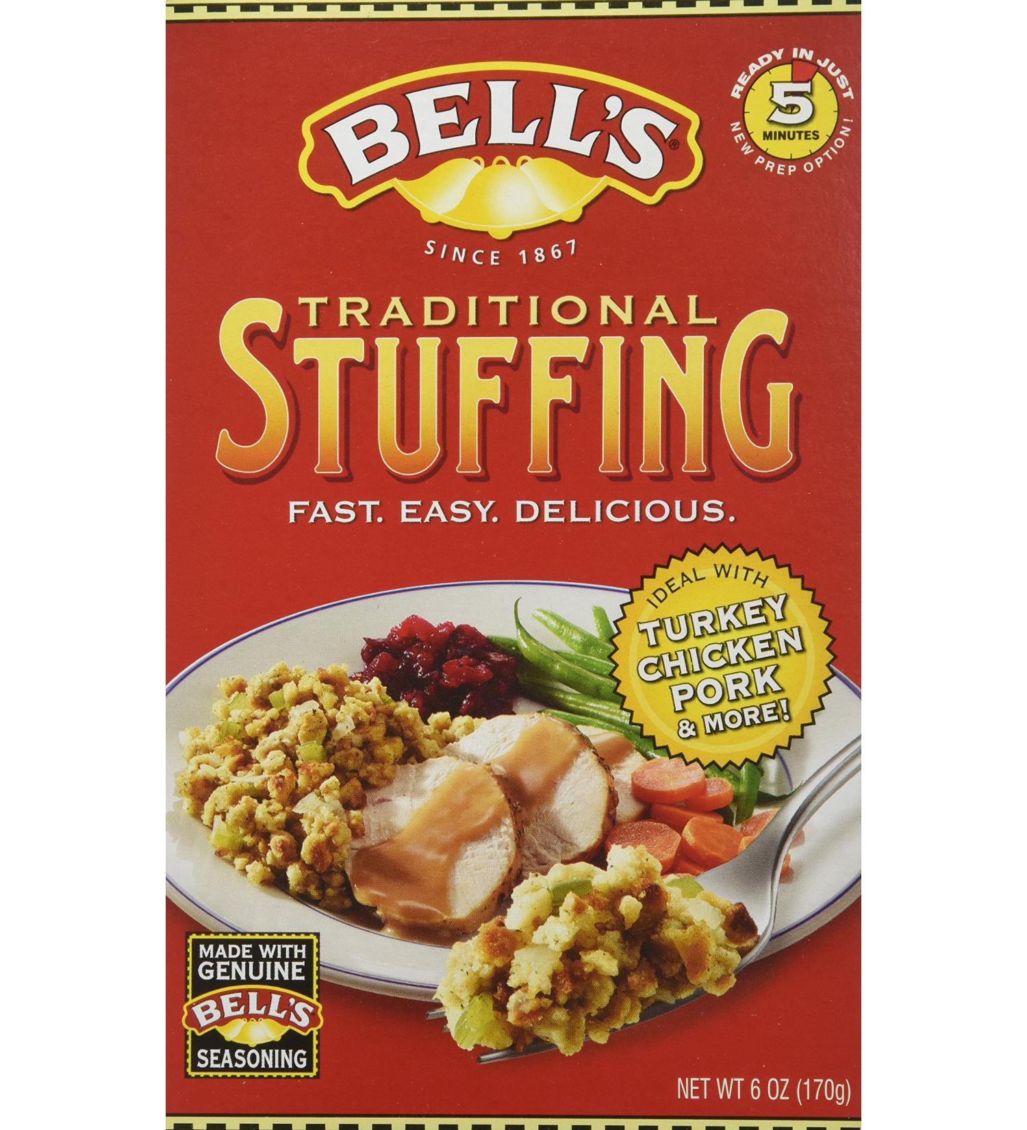 Bell's Traditional Ready Mixed Stuffing 6 Oz - Pack of 3 | Delicious & Easy to Prepare - Buy Online on SooperMarket.com