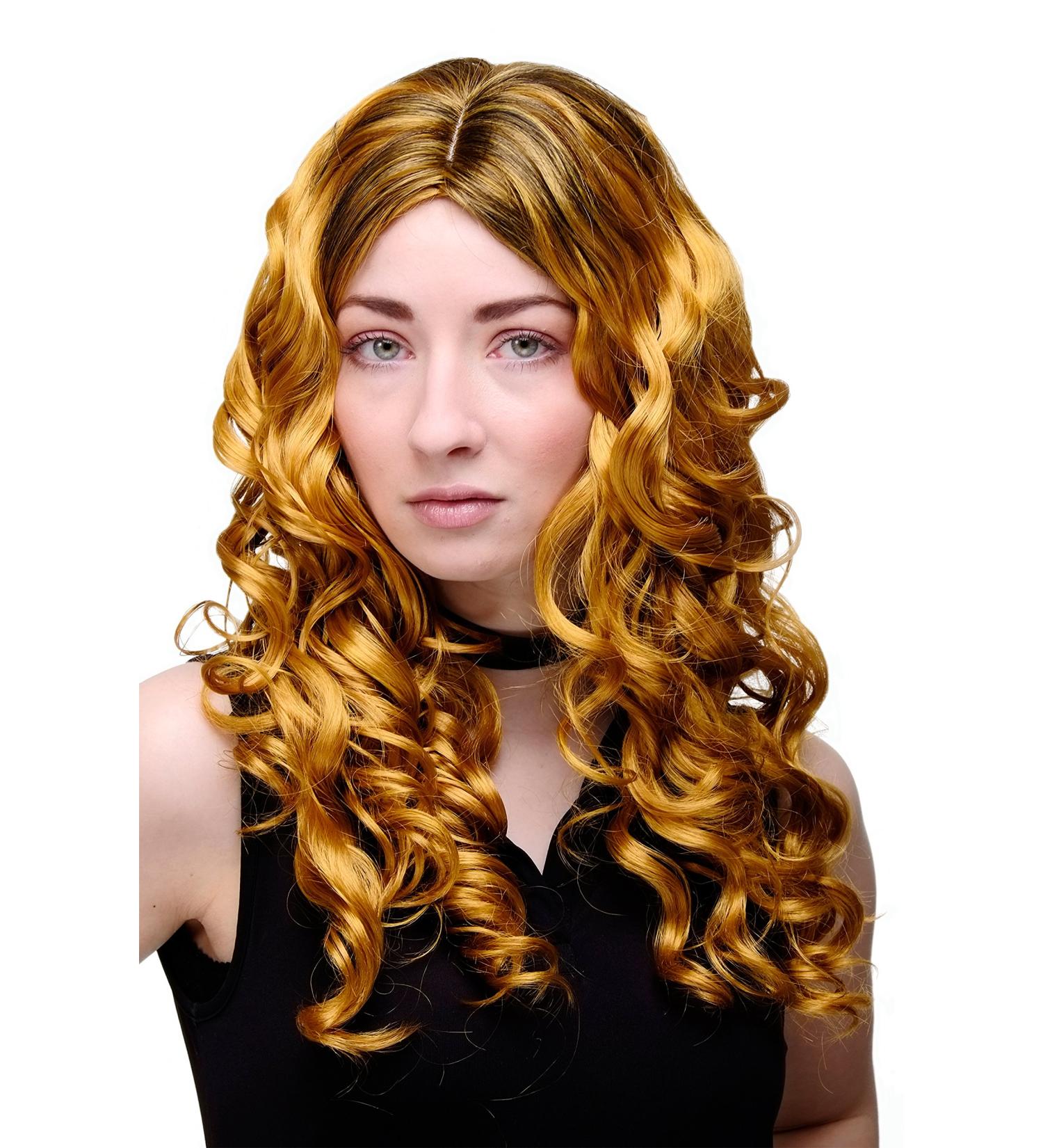 Buy WIG ME UP Lady's Long Curly Wig with Gold Bronze & Black Streaks - GFW1682-144+1 | International Shipping Available - Buy Online on SooperMarket.com