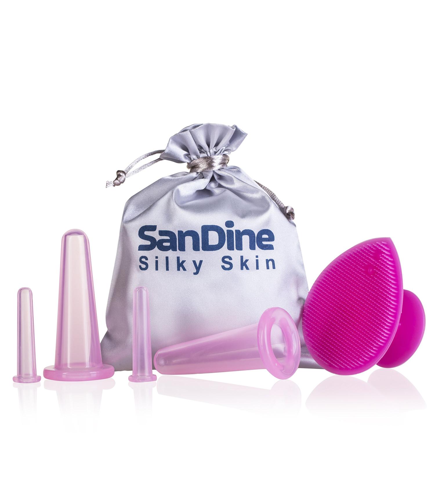 Sandine Pink Cupping Therapy Set for Facial Contouring and Cellulite Reduction - Buy Online on SooperMarket.com