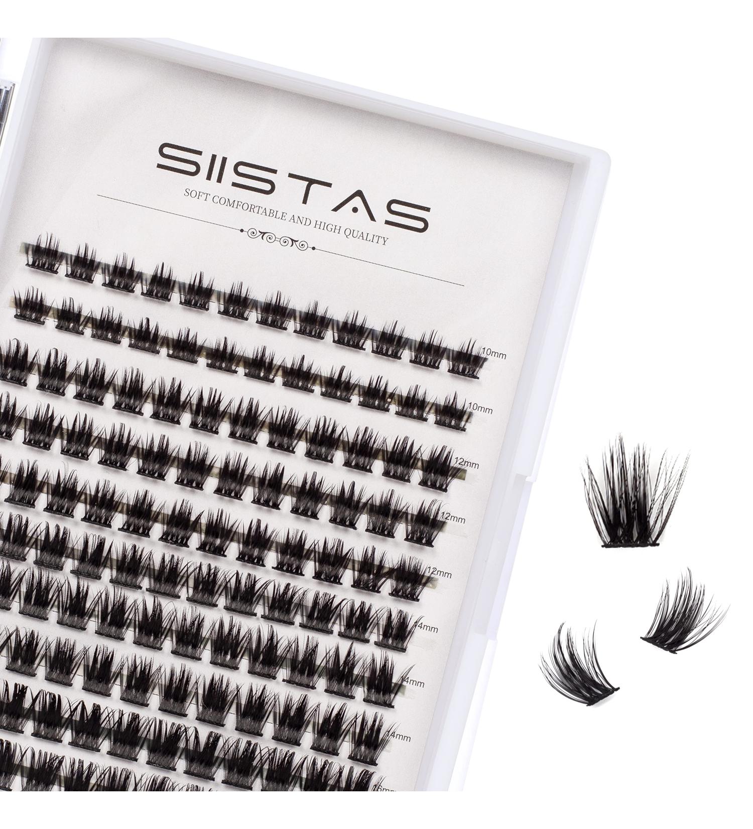 D Curl 120 Clusters Wide Stem Cluster Lashes 10-16mm Length - DIY Eyelash Extensions for Soft Fluffy Look - 10mm-16mm Mix - Buy Online on SooperMarket.com