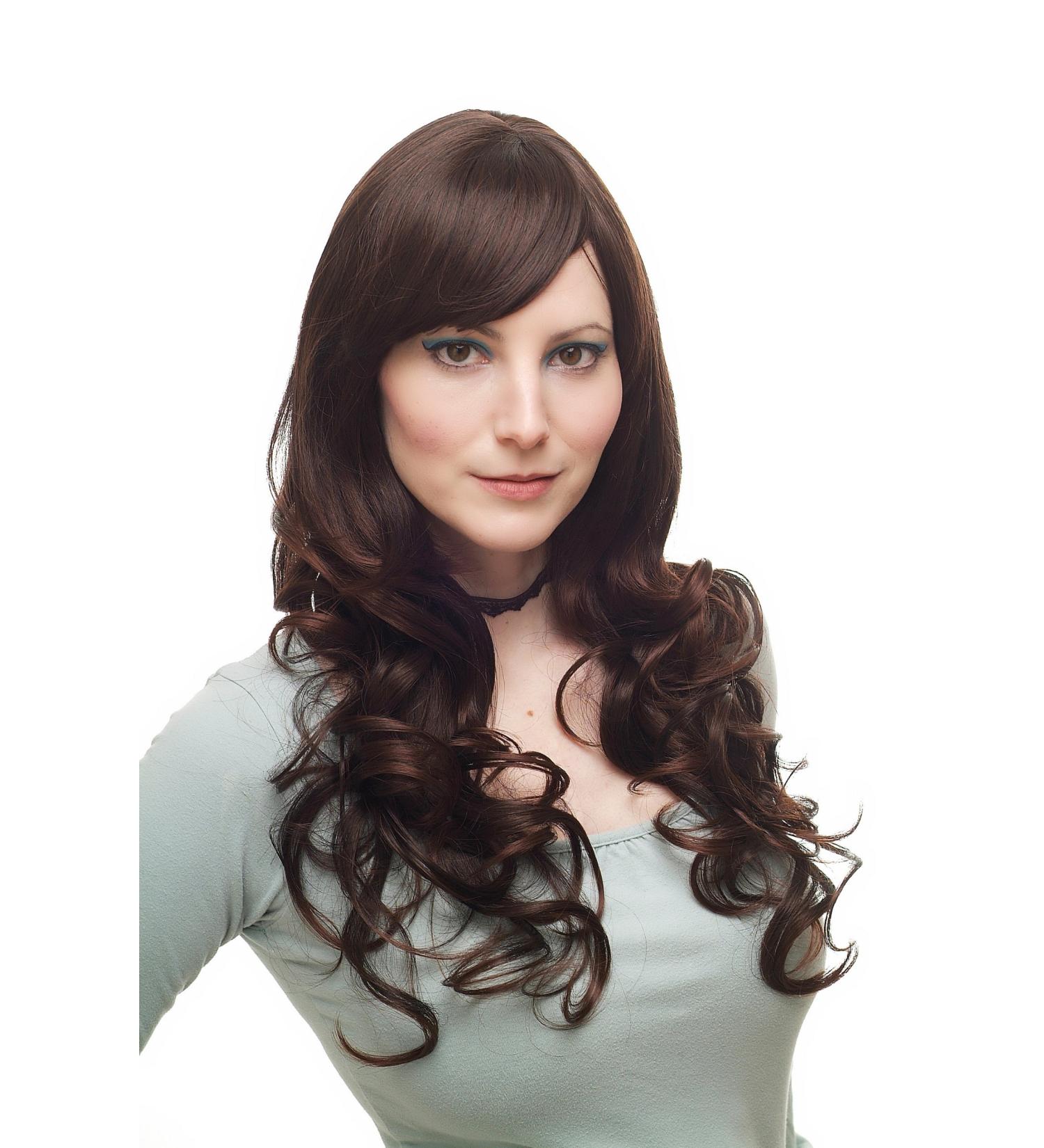 Buy Women's Long Wavy Brown Mahogany Wig | H3101-2T33 | Curly Style International Shipping - Buy Online on SooperMarket.com