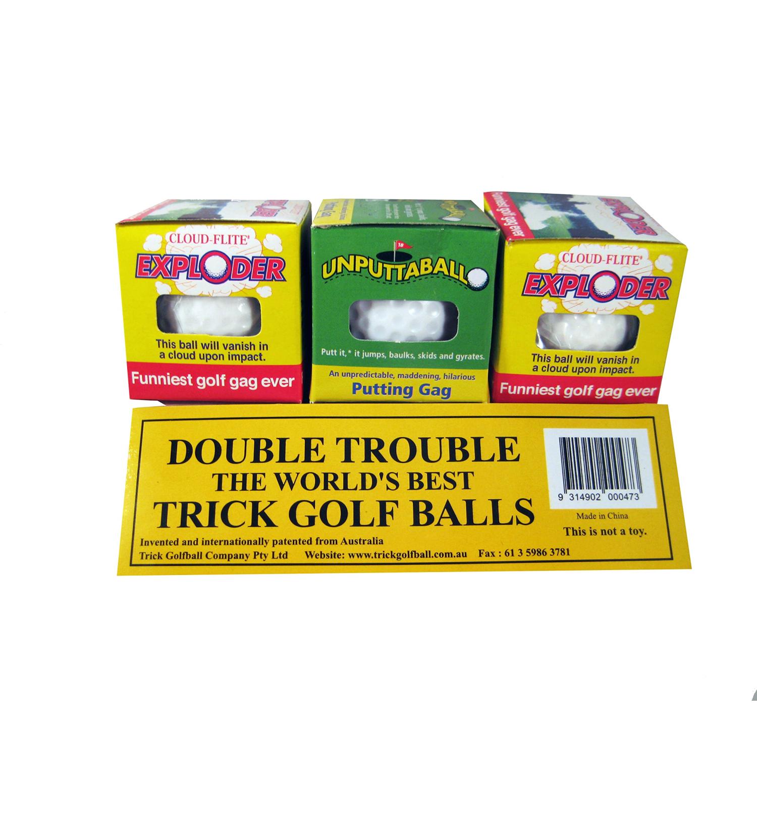 Trick Exploding & Unputtable Golf Ball 3 Pack - Perfect for Pranks and Laughs - Buy Online on SooperMarket.com