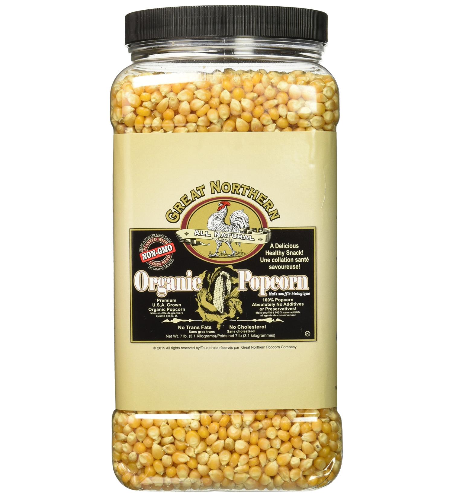 GREAT NORTHERN POPCORN Organic 7 Pound Jug 4220 Organic 7 Pound (Pack of 1) - Buy Online on SooperMarket.com