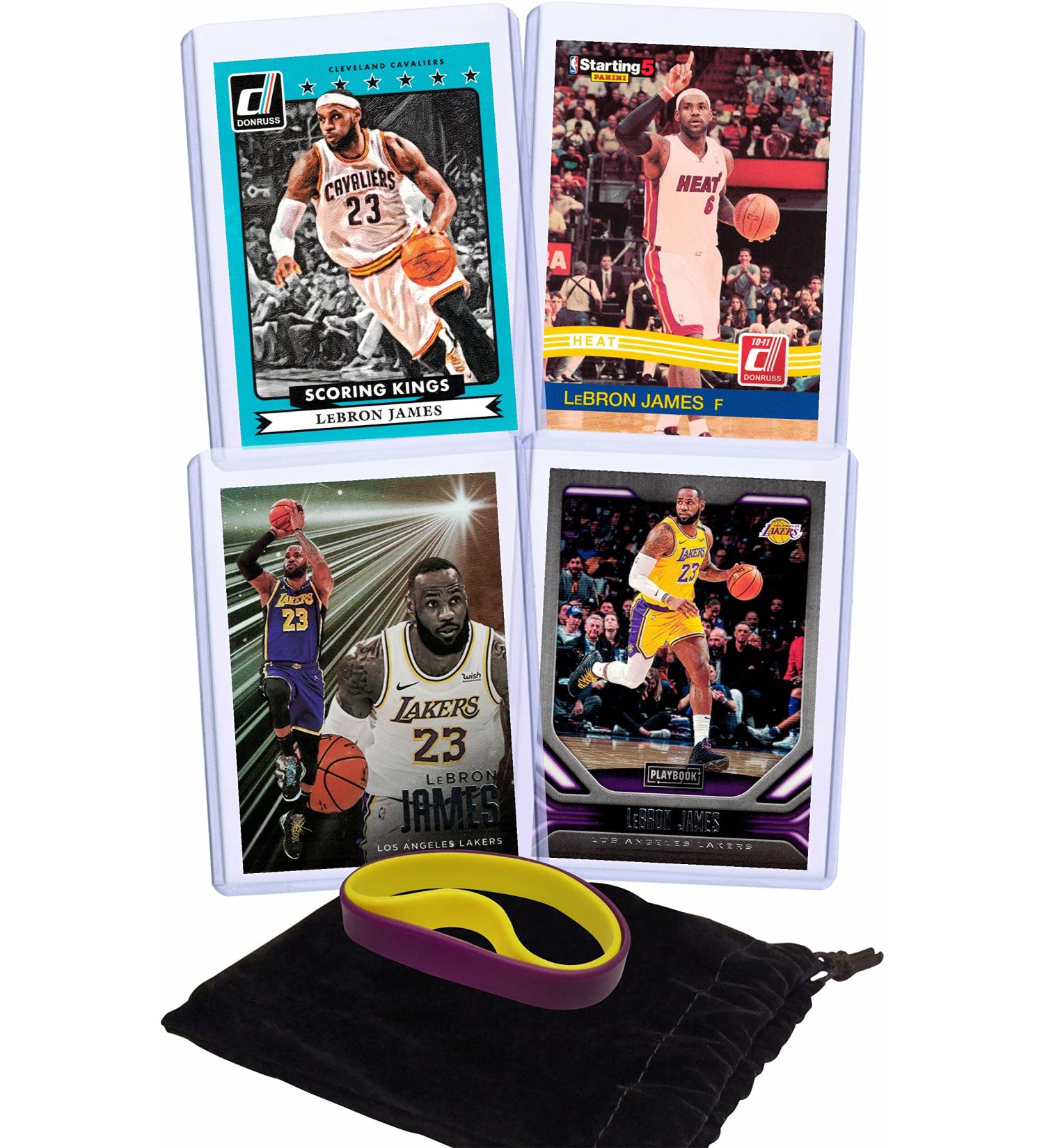 Lebron James Basketball Cards Bundle - Lakers, Cavaliers, Heat - MVP #23 Trading Cards (4-pack) - Buy Online on SooperMarket.com