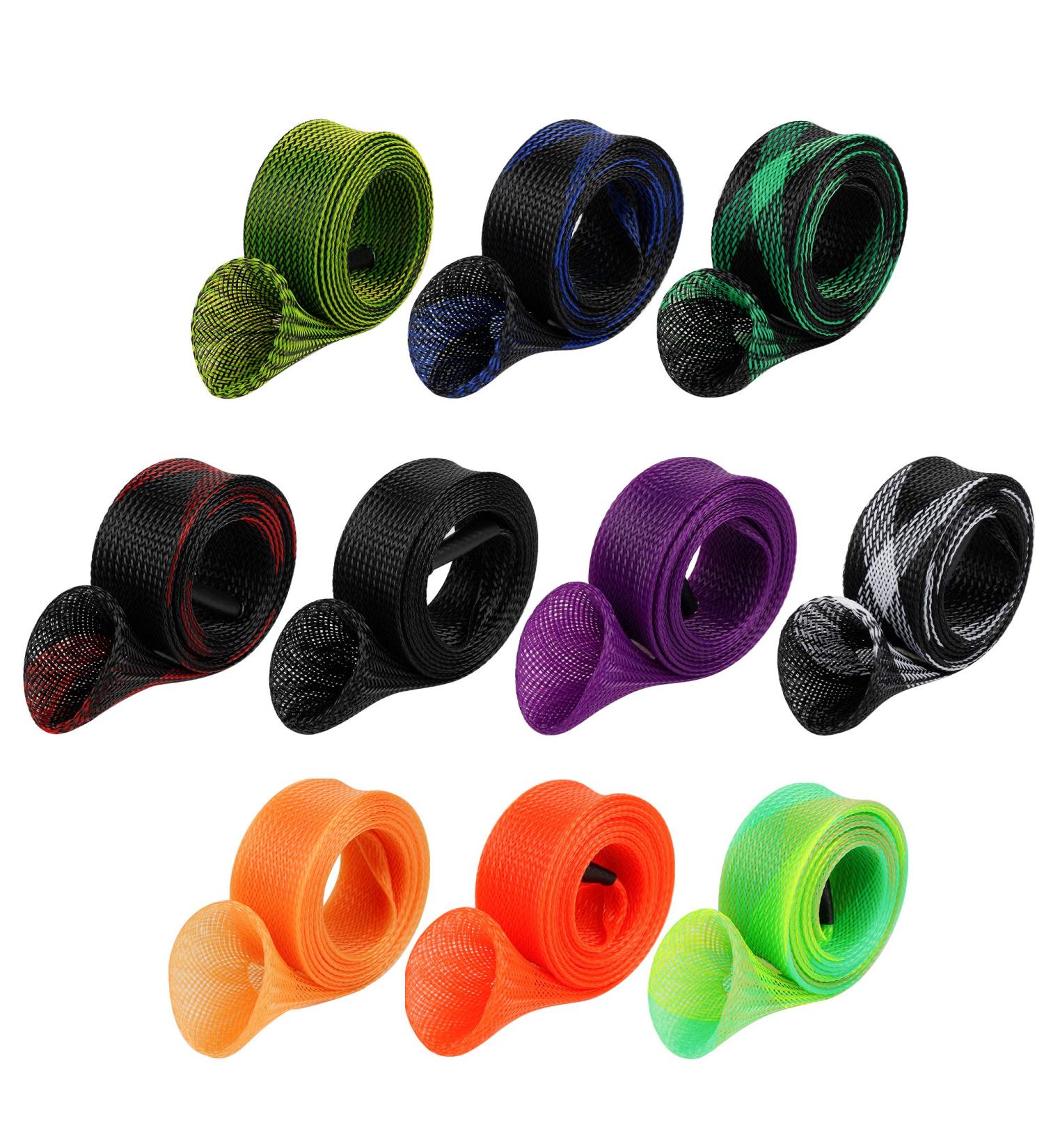 10Pcs Rod Sock Fishing Rod Sleeve Cover Braided Mesh Protector Pole Gloves for Casting or Spinning Rods - Ideal for Sea Fishing - Buy Online on SooperMarket.com