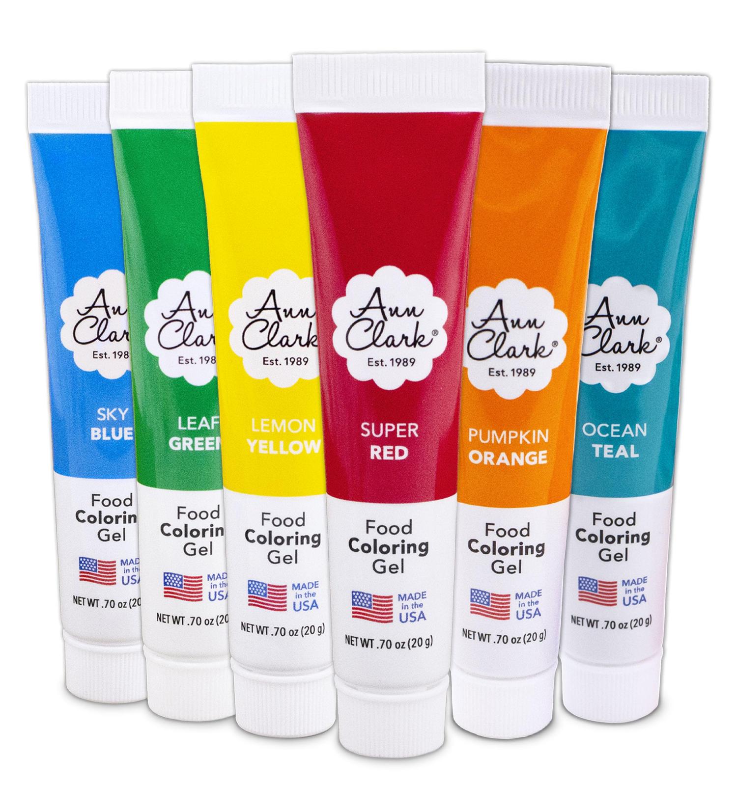 Ann Clark 7 oz. Food Coloring Gel Set - Professional-Grade, Made in USA (6 Colors) - Buy Online on SooperMarket.com