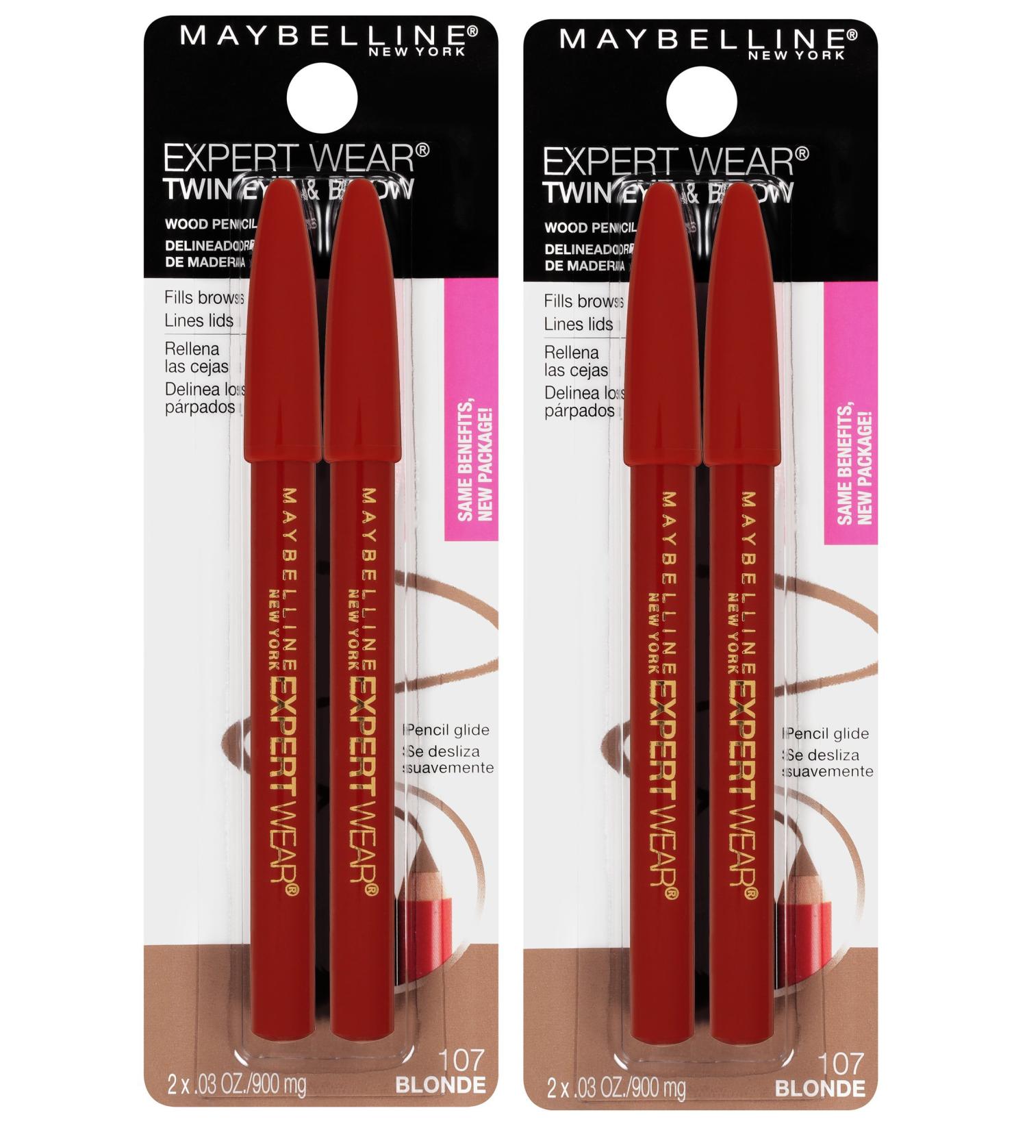 Maybelline New York Expert Wear Twin Brow & Eye Pencils Blonde 2 Count - Pack of 2 - Buy Online on SooperMarket.com