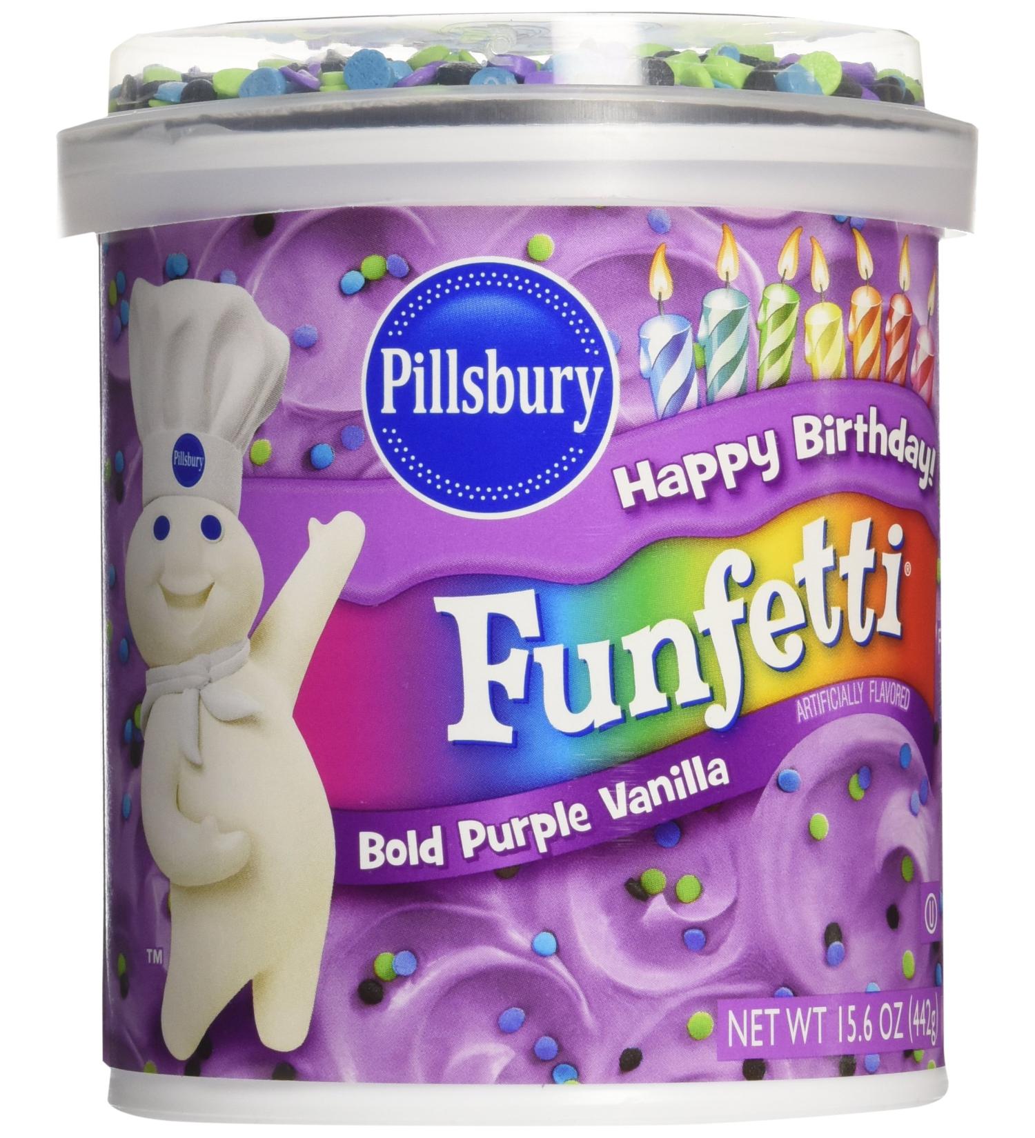 Pillsbury Funfetti Bold PURPLE VANILLA Frosting 442g - Buy Online on SooperMarket.com