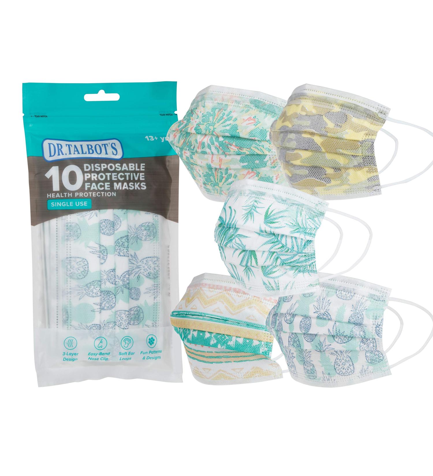 Dr. Talbot's Disposable Teen Face Mask - 13+ Years Old - 10 Count - Buy Online on SooperMarket.com