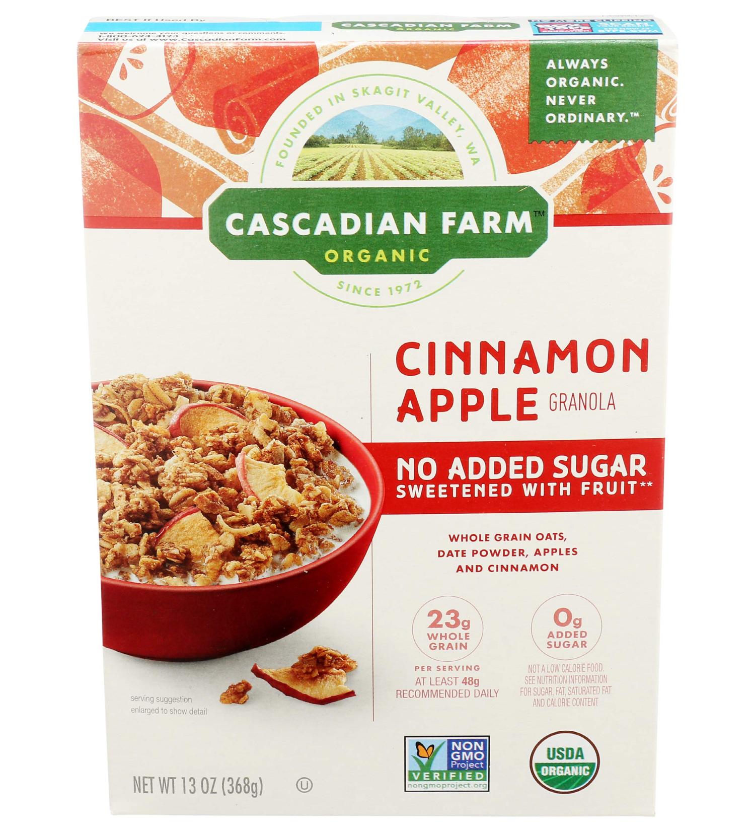 Cascadian Farm Organic Cinnamon Apple Granola - 13 OZ | Healthy Breakfast Option - Buy Online on SooperMarket.com