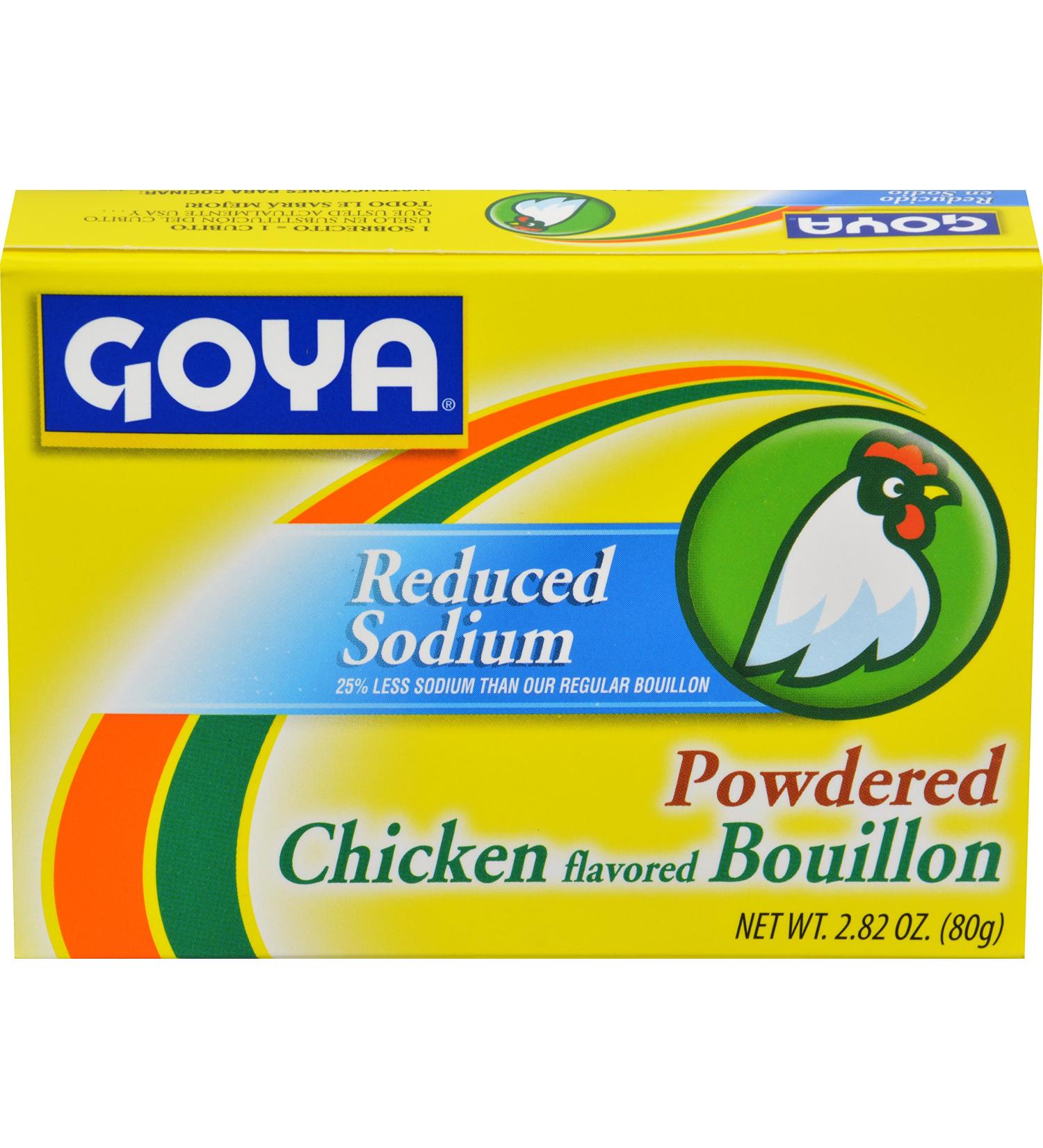 Goya Foods Reduced Sodium Chicken Bouillon 2.82 Ounce - Authentic Flavor - Buy Online on SooperMarket.com