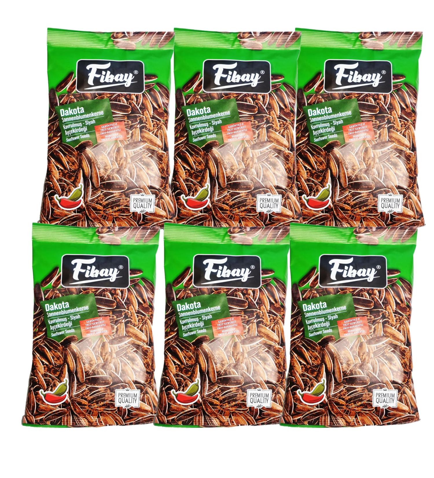 Buy Fibay Dakota Sunflower Seeds - Roasted & Taco Seasoned | Premium Quality 6x140g - International Shipping Available - Buy Online on SooperMarket.com