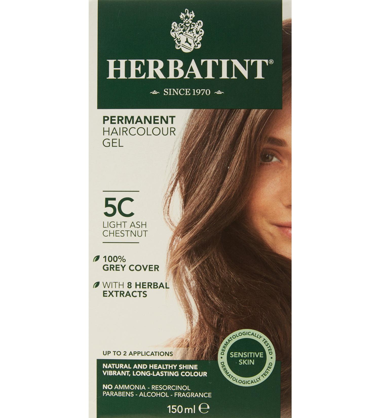 Herbatint 5C Light Ash Chestnut Hair Dye - Natural Hair Color - Buy Online on SooperMarket.com