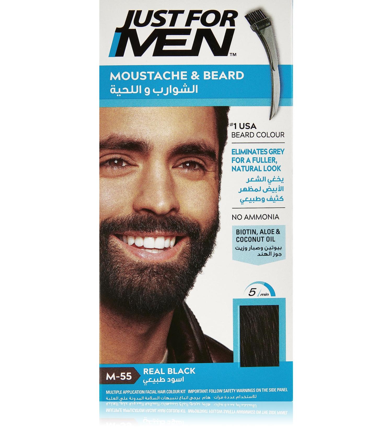 Just for Men M55 Real Black Moustache & Beard Dye - 1 Count - Buy Online on SooperMarket.com