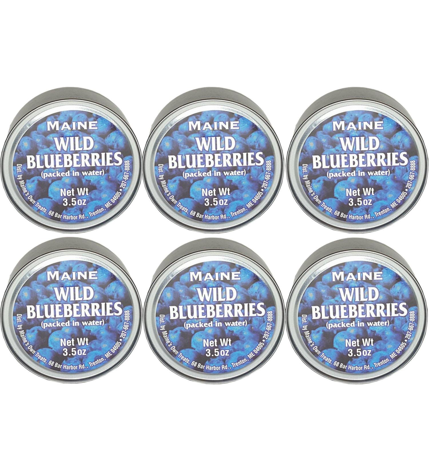 Wild Maine Blueberries in Water - 3.5oz Can (Pack of 6) for Baking Muffins & Pancakes - Buy Online on SooperMarket.com