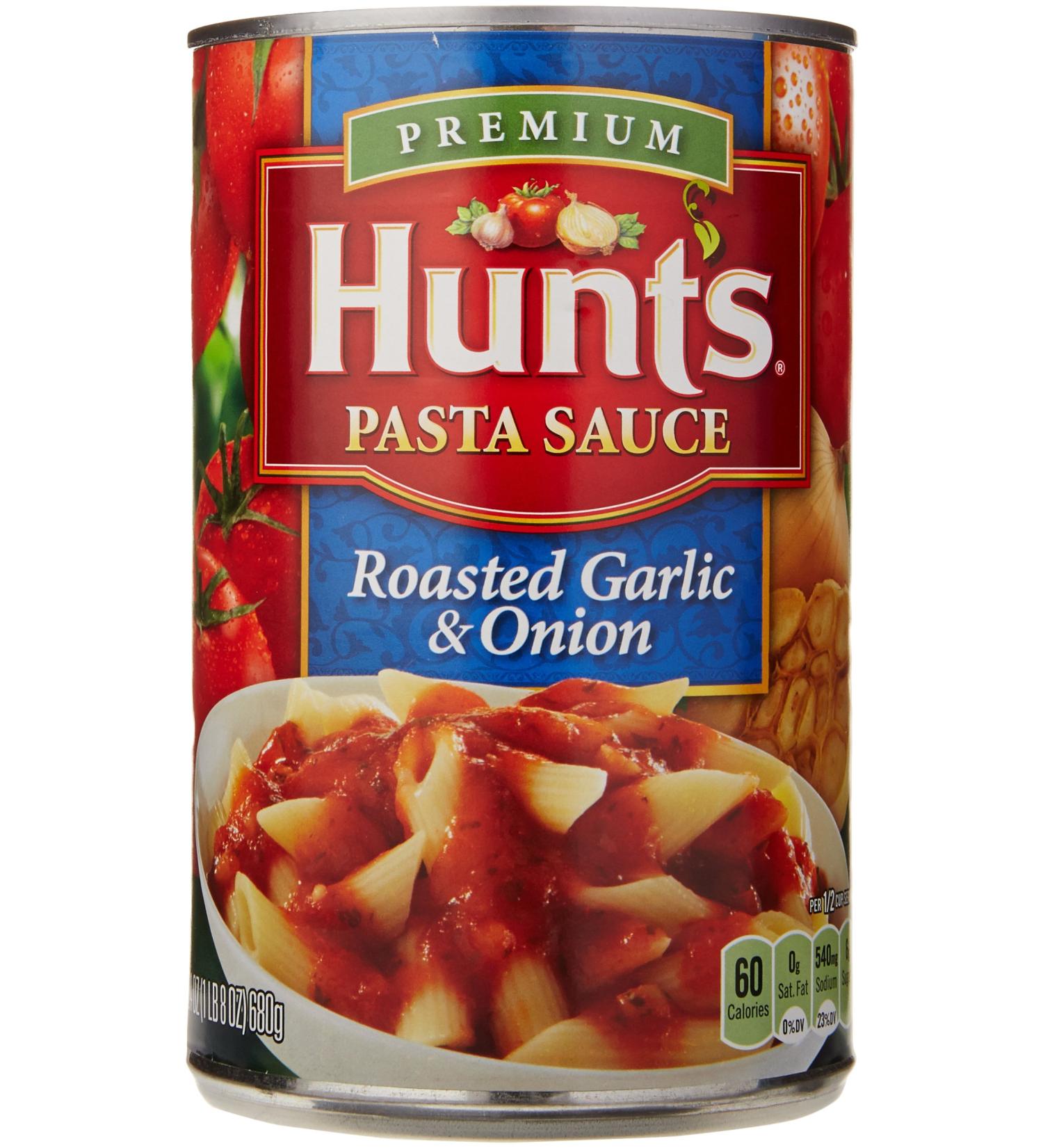 Hunt's 24oz Roasted Garlic & Onion Pasta Sauce - Pack of 6 - Buy Online on SooperMarket.com