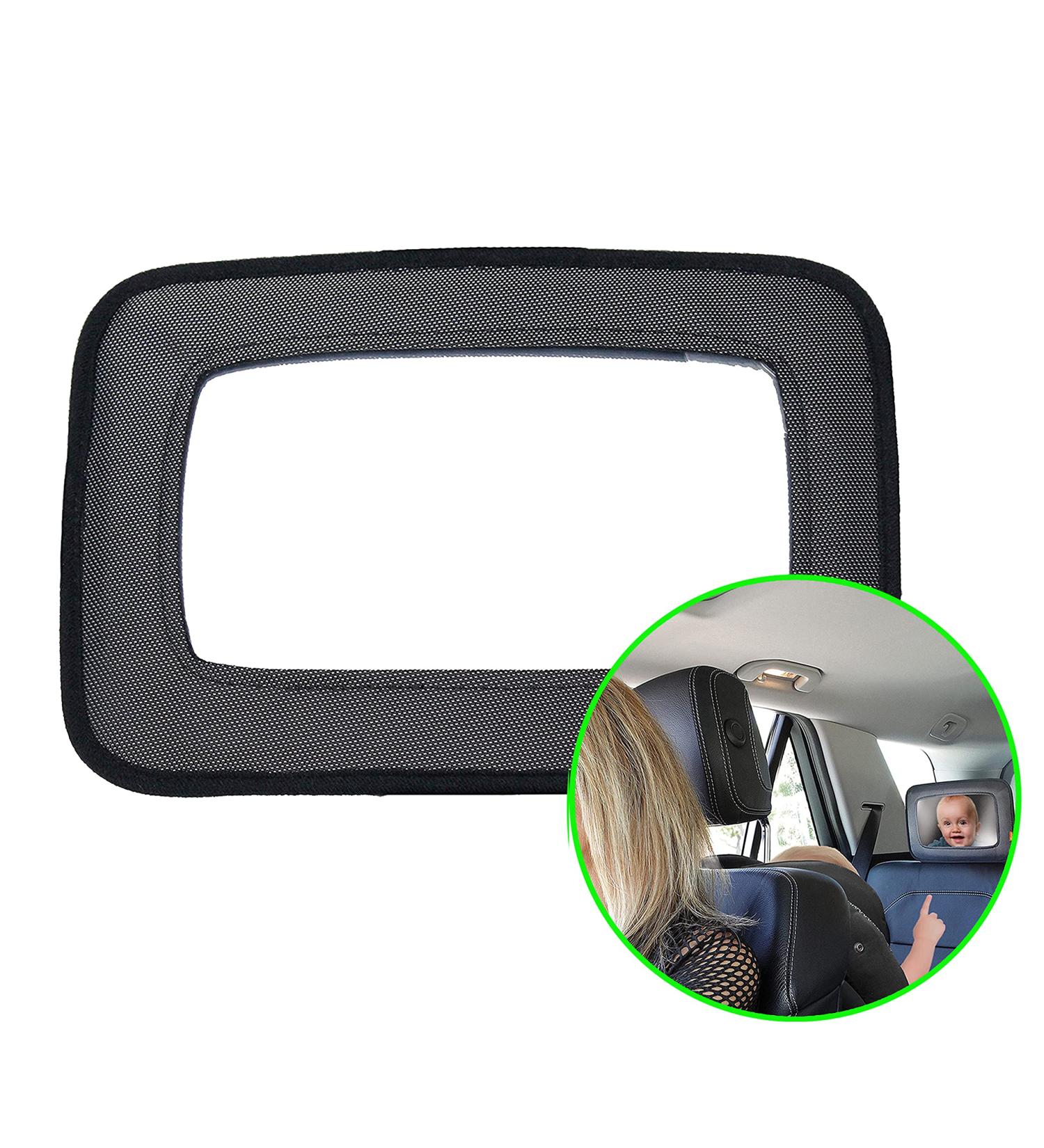 Dreambaby Backseat Mirror - Extra Large Wide Angle View, Shatterproof & Safe for Toddlers | Model F291 - 20x29cm - Black - Buy Online on SooperMarket.com