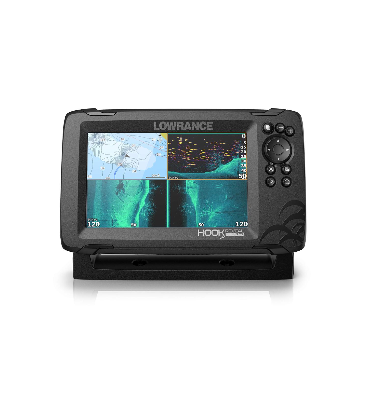 Lowrance Hook Reveal 7 Fish Finder Bundle | 7 Display with Transducer & Optional Preloaded Maps | TripleShot & C-Map Contour+ Ready - Buy Online on SooperMarket.com