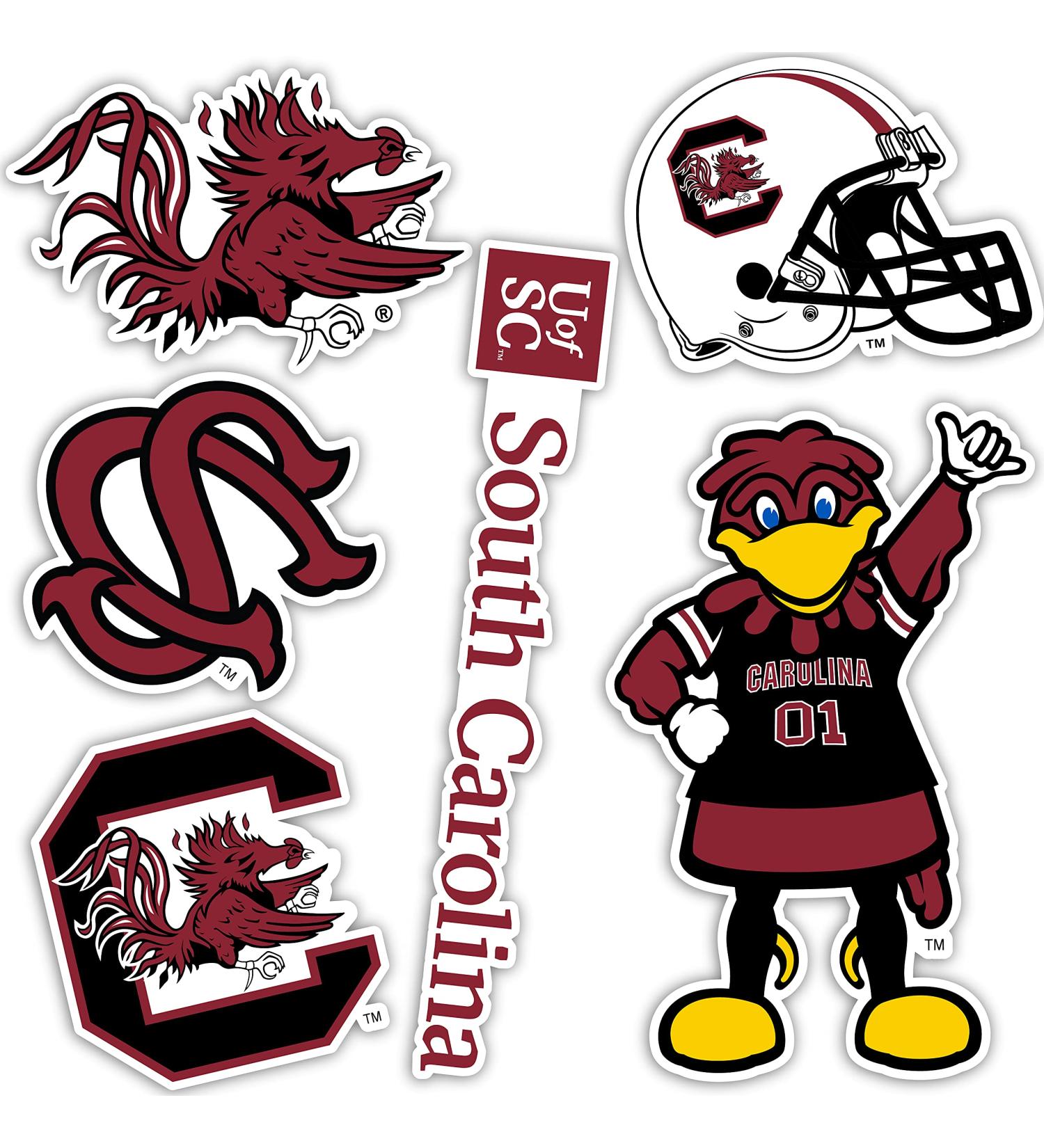 University of South Carolina Sticker Gamecocks USC Cocky Stickers Vinyl Decals Laptop Water Bottle Car Scrapbook T2 (Type 2) - Buy Online on SooperMarket.com