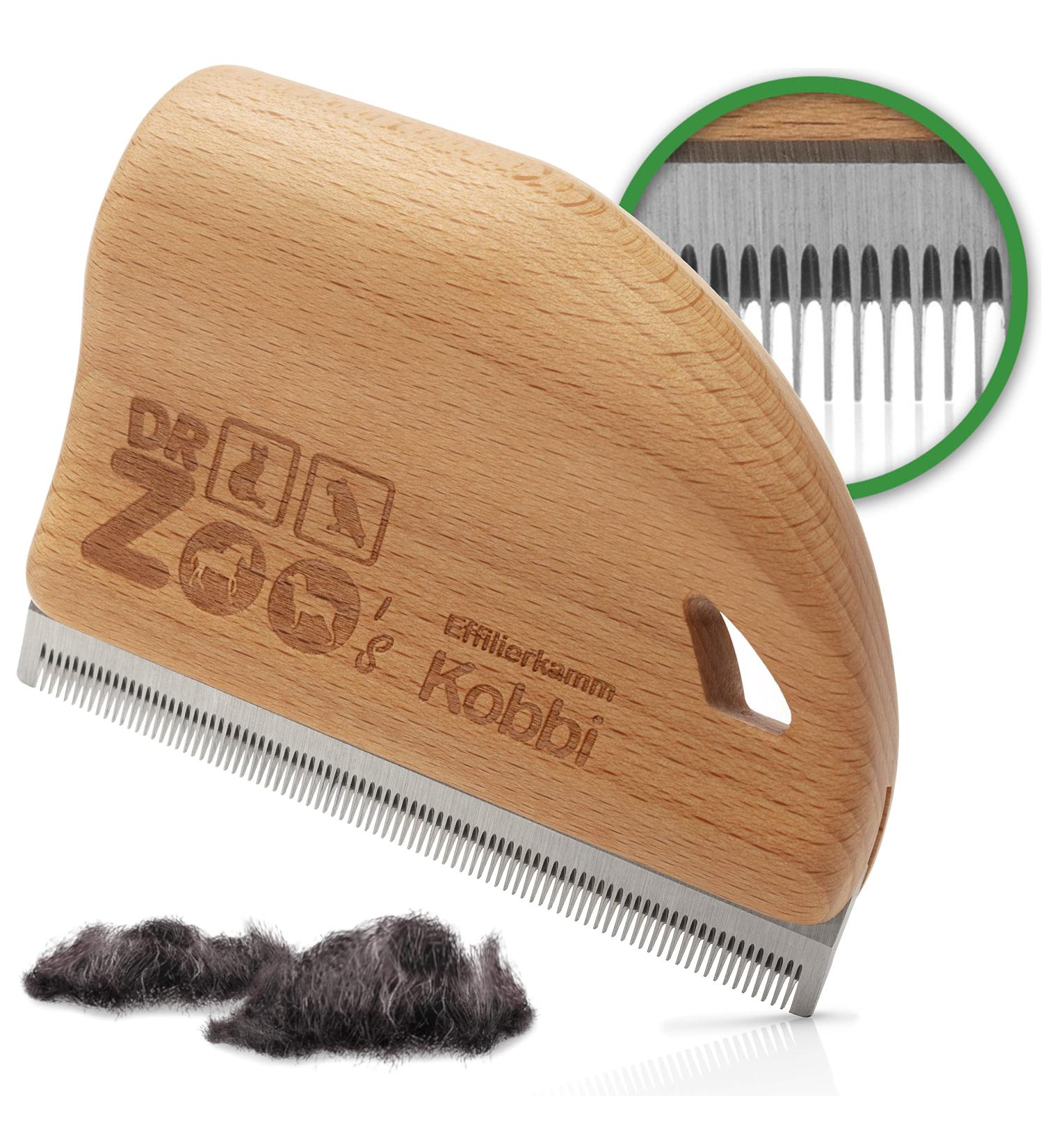 Dr Zoo Effilierkamm Kobbi - Best Dog Brush for Shedding & Coat Care | Ideal for Long Hair & Undercoat - Perfect for Small Medium & Large Dogs - Buy Online on SooperMarket.com